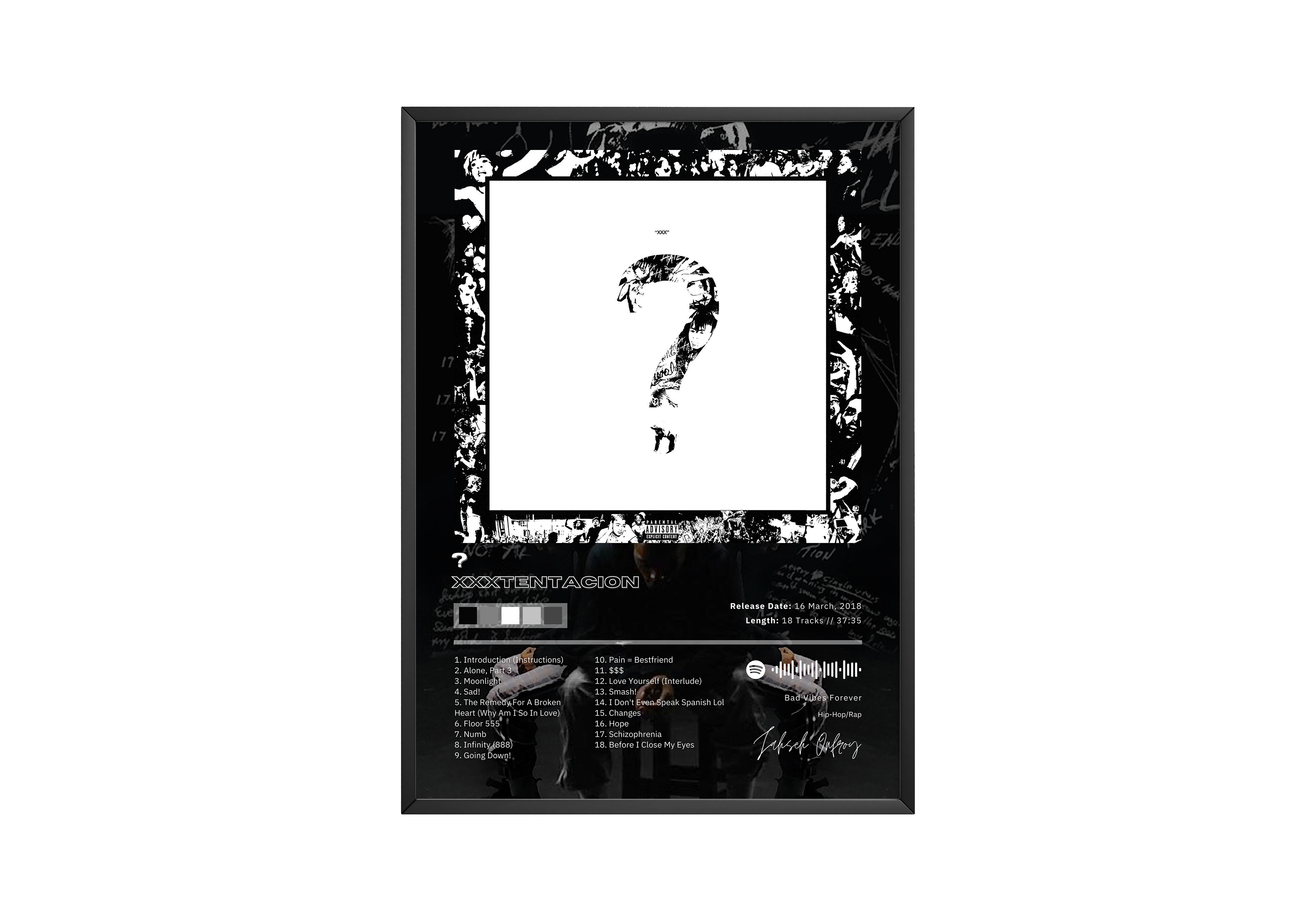 XXXTENTACION ? Album poster wall art print room decor