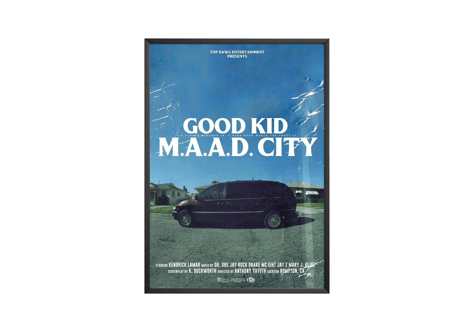 Kendrick Lamar Good Kid Maad City album cover poster print wall art decor