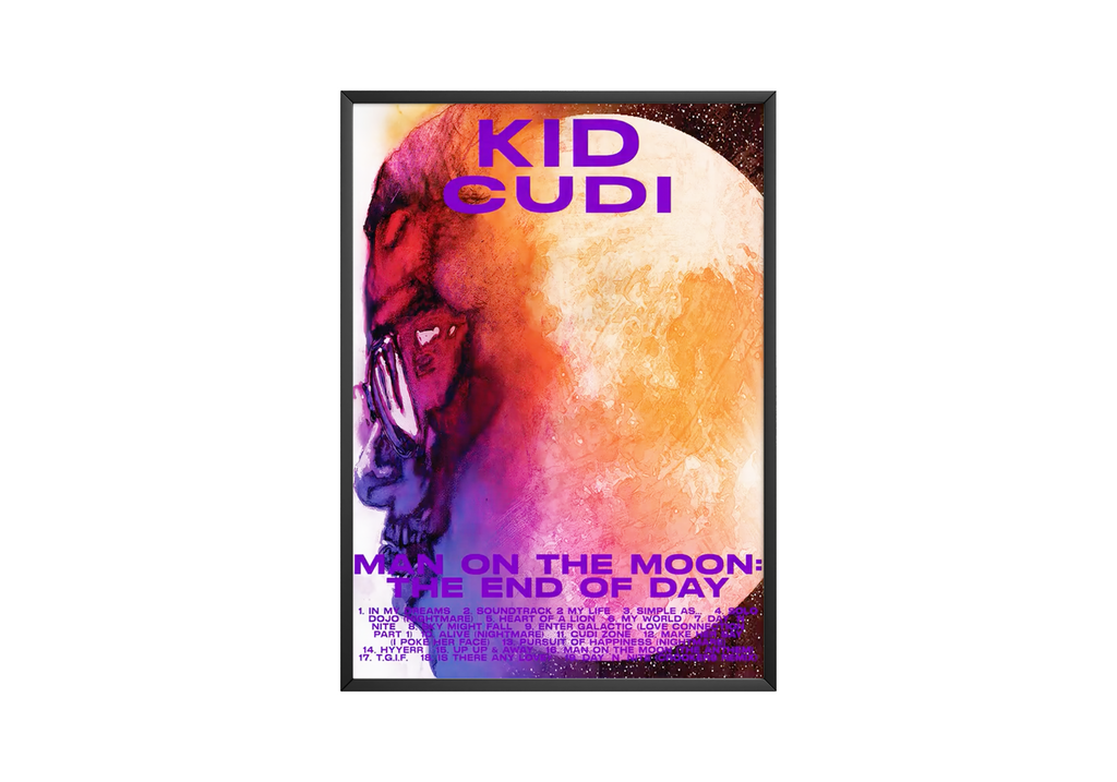 Kid Cudi Man On The Moon Og album cover poster print wall art decor