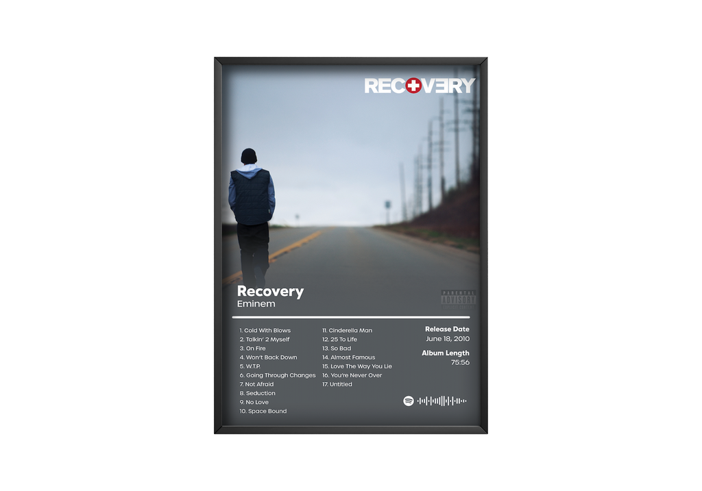 Eminem Recovery album cover poster print wall art decor