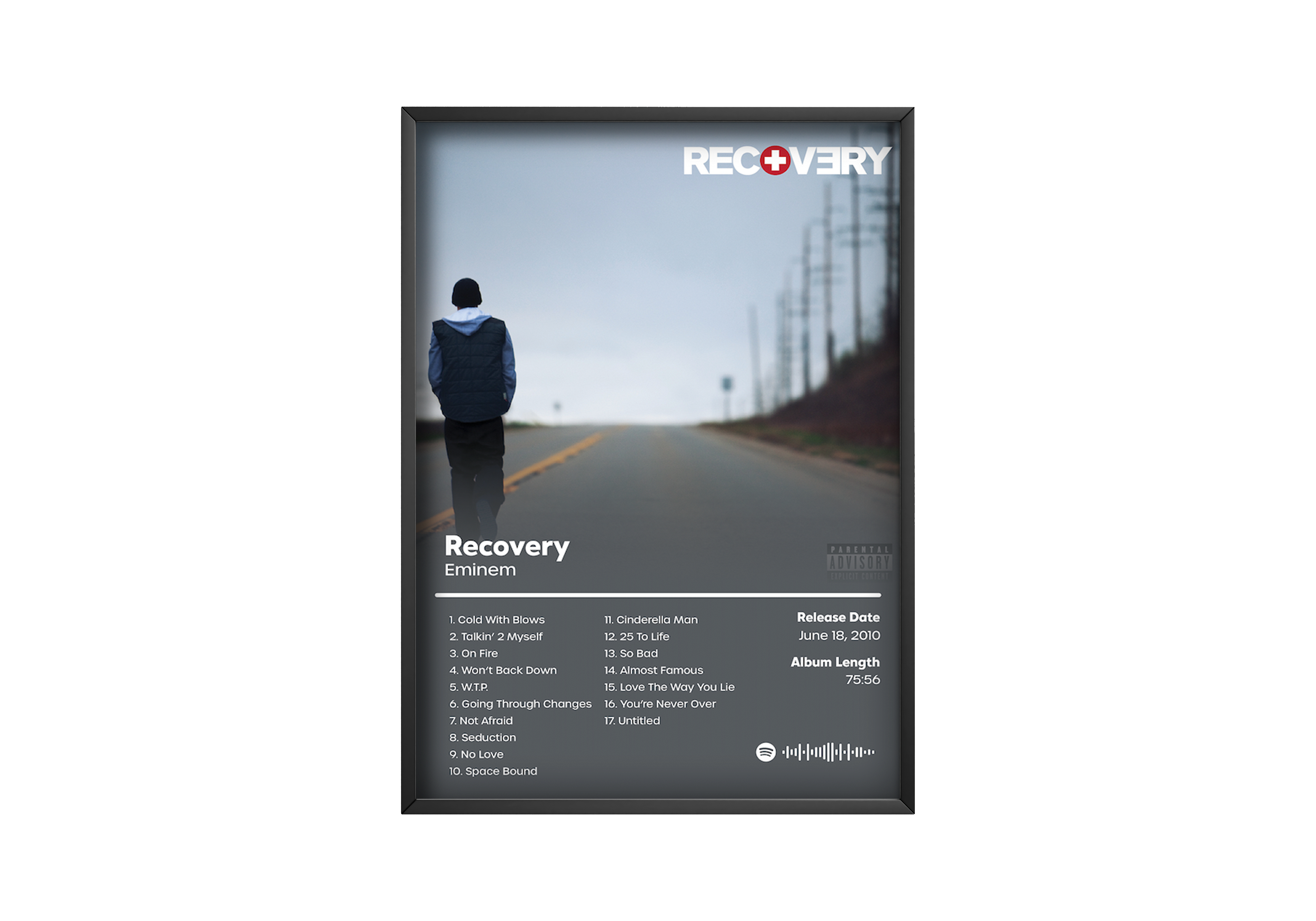 Eminem Recovery Album Poster poster wall art print room decor