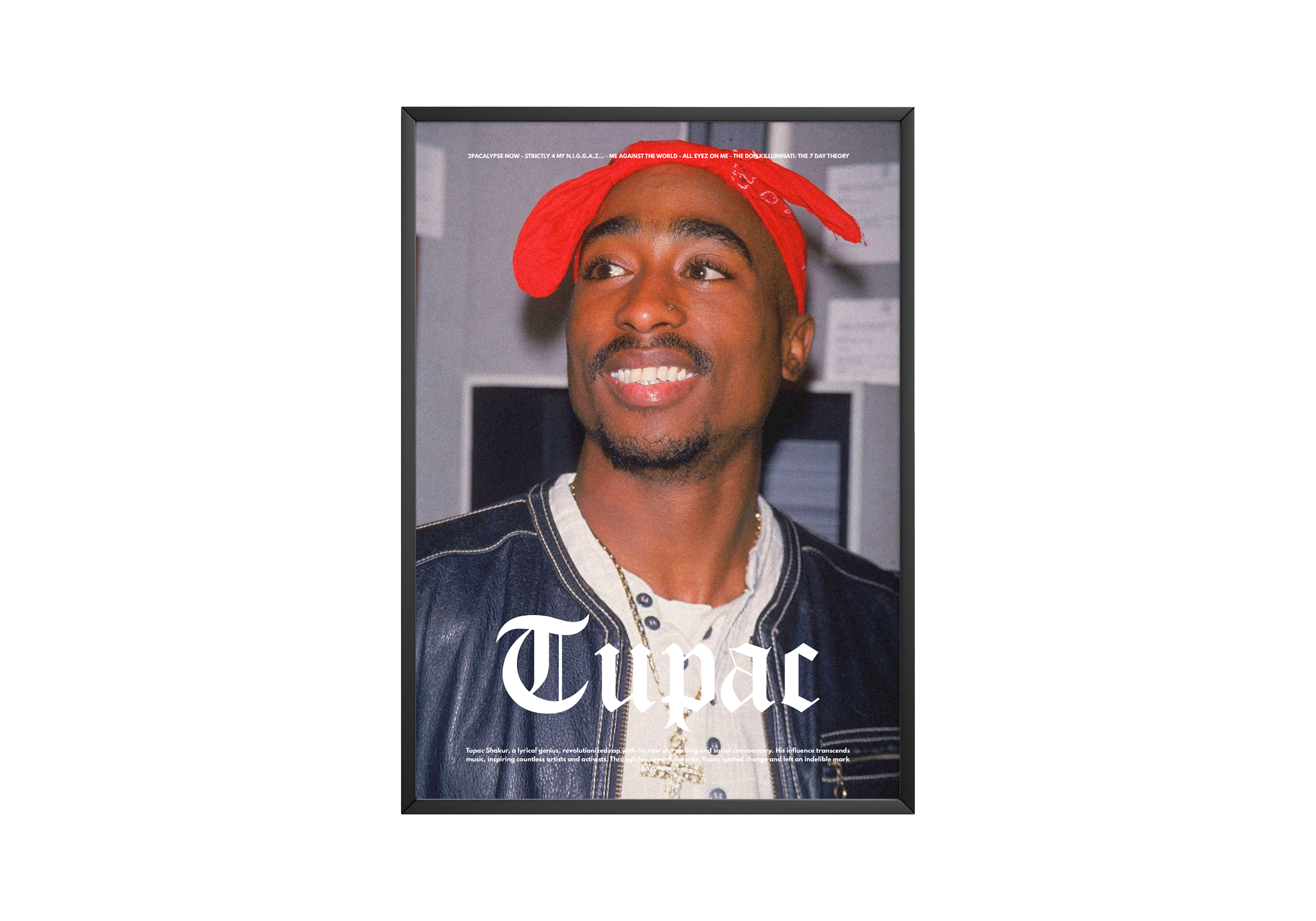 2PAC 'Classic Red' poster wall art print room decor