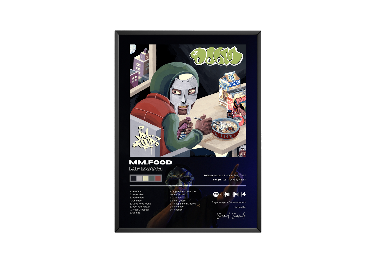 MF DOOM Mm..Food album cover poster print wall art decor