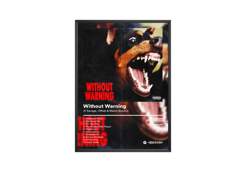 21 Savage Without Warning album cover poster print wall art decor
