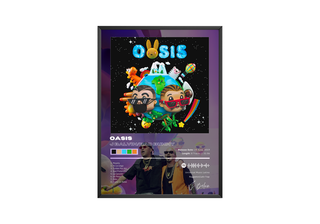 J Balvin OASIS album cover poster print wall art decor