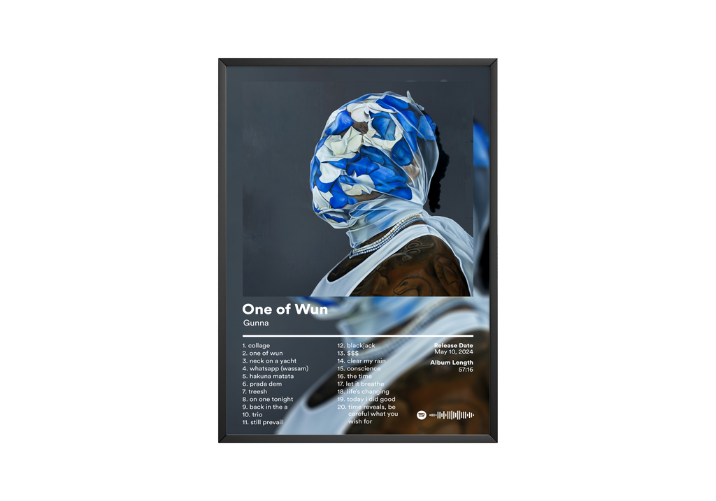 Gunna One of Wun album cover poster print wall art decor
