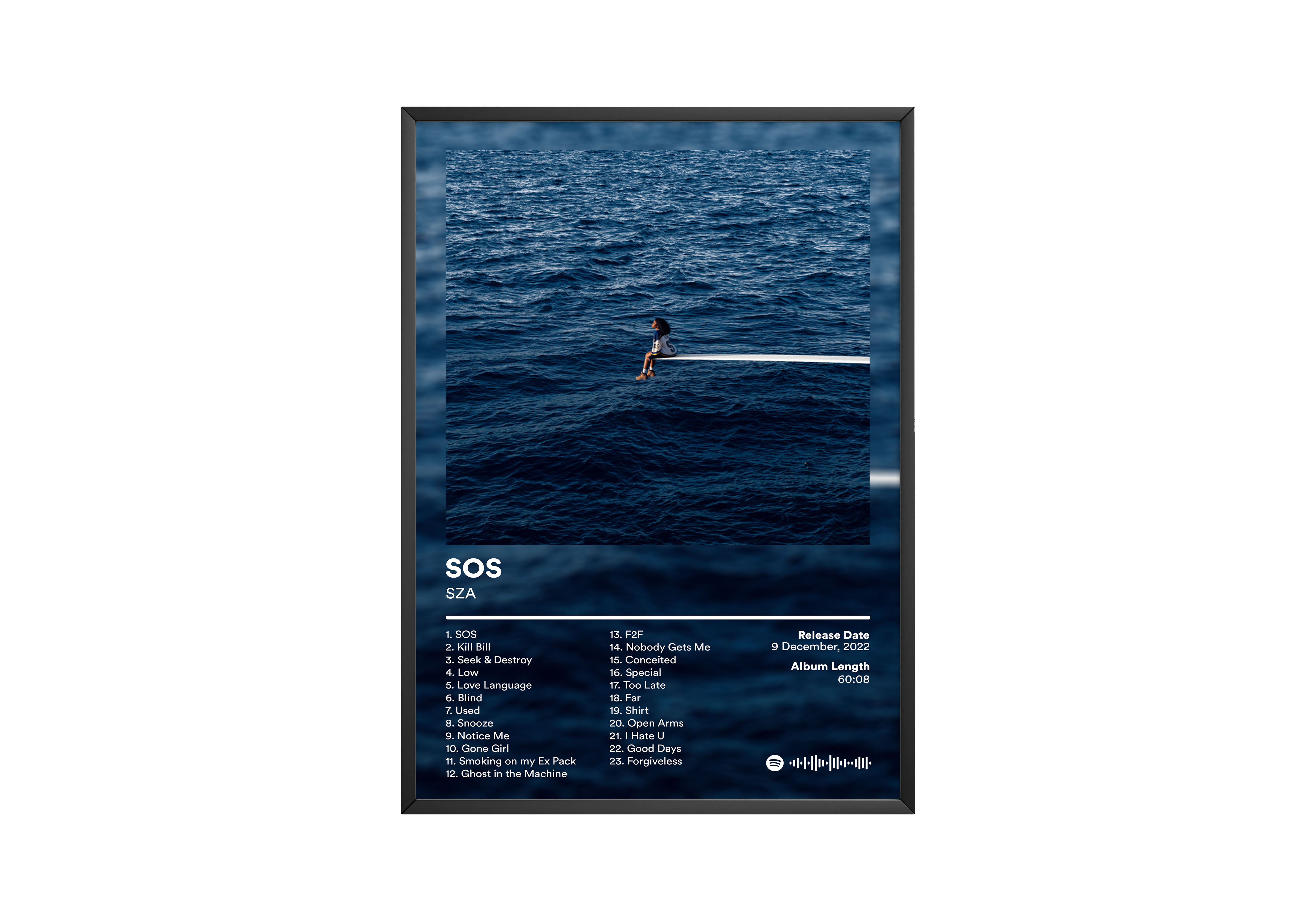 SZA SOS Album poster wall art print room decor