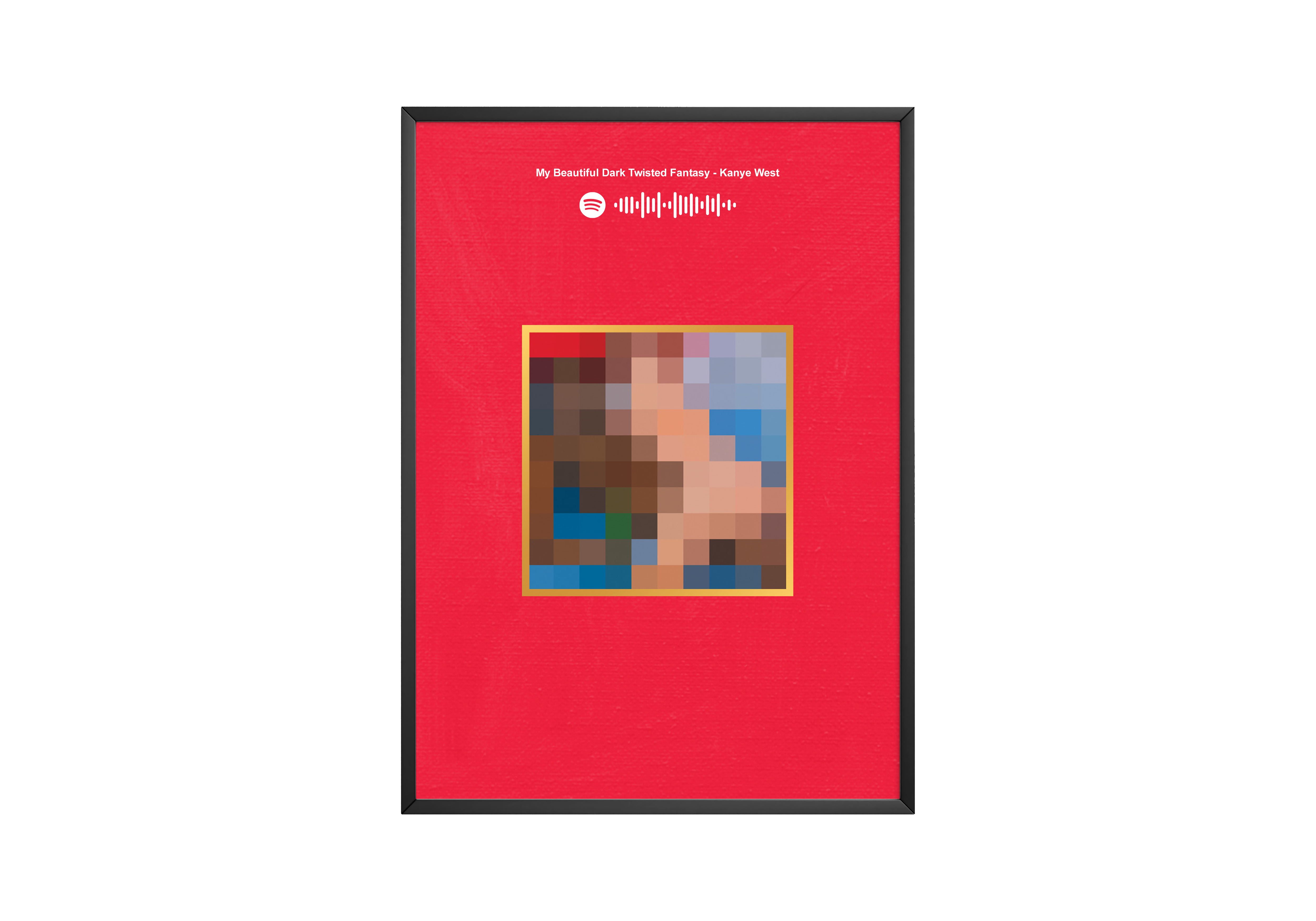 Kanye West My Beautiful Dark Twisted Fantasy Spotify poster wall art print room decor