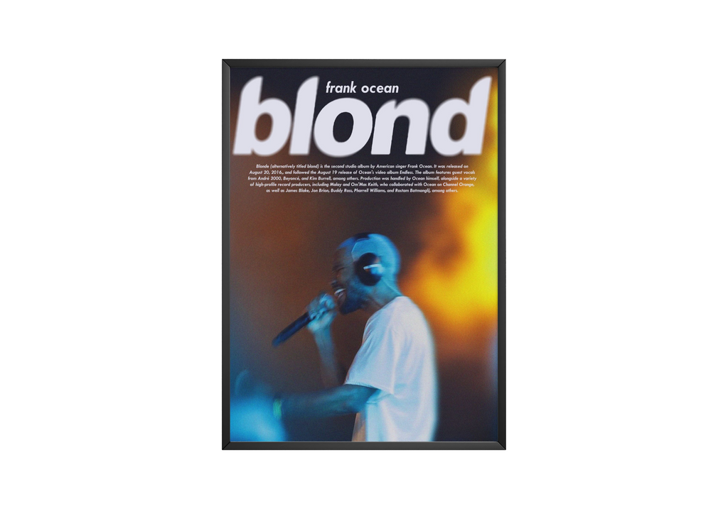 Frank Ocean Blonde  | Unframed Bedroom Wall Art album cover poster print wall art decor