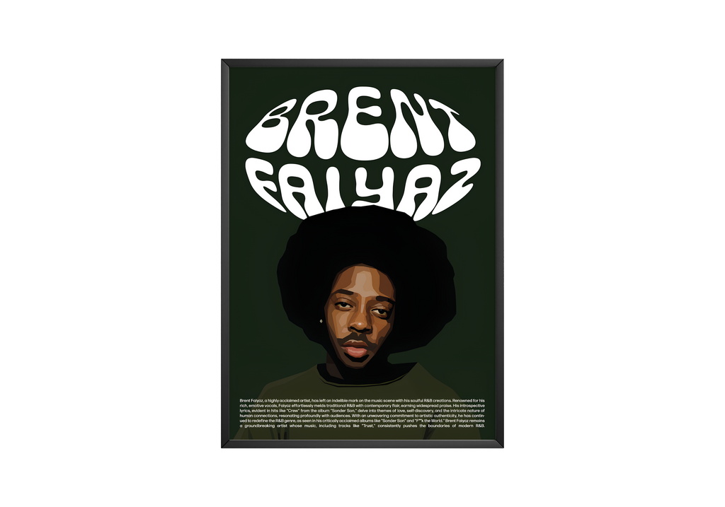 Brent Faiyaz Green Vision album cover poster print wall art decor