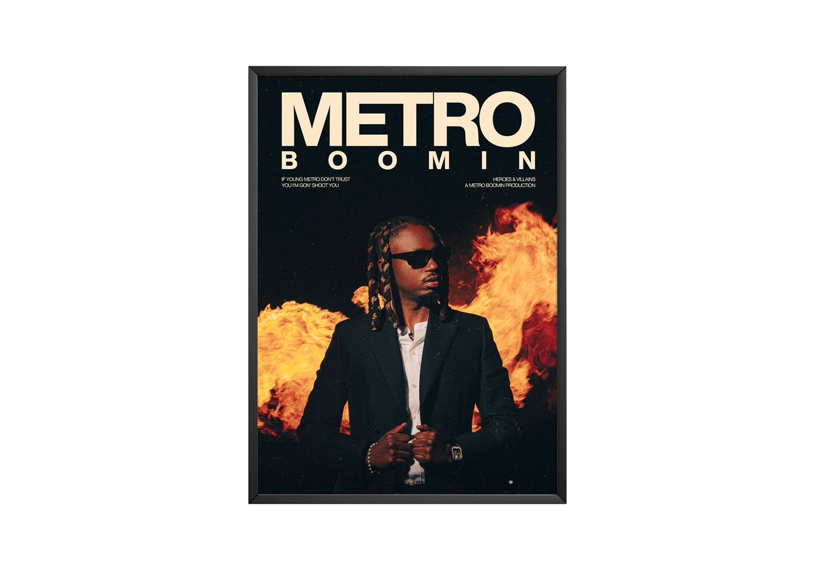 Metro Boomin Portrait | Unframed Bedroom album cover poster print wall art decor