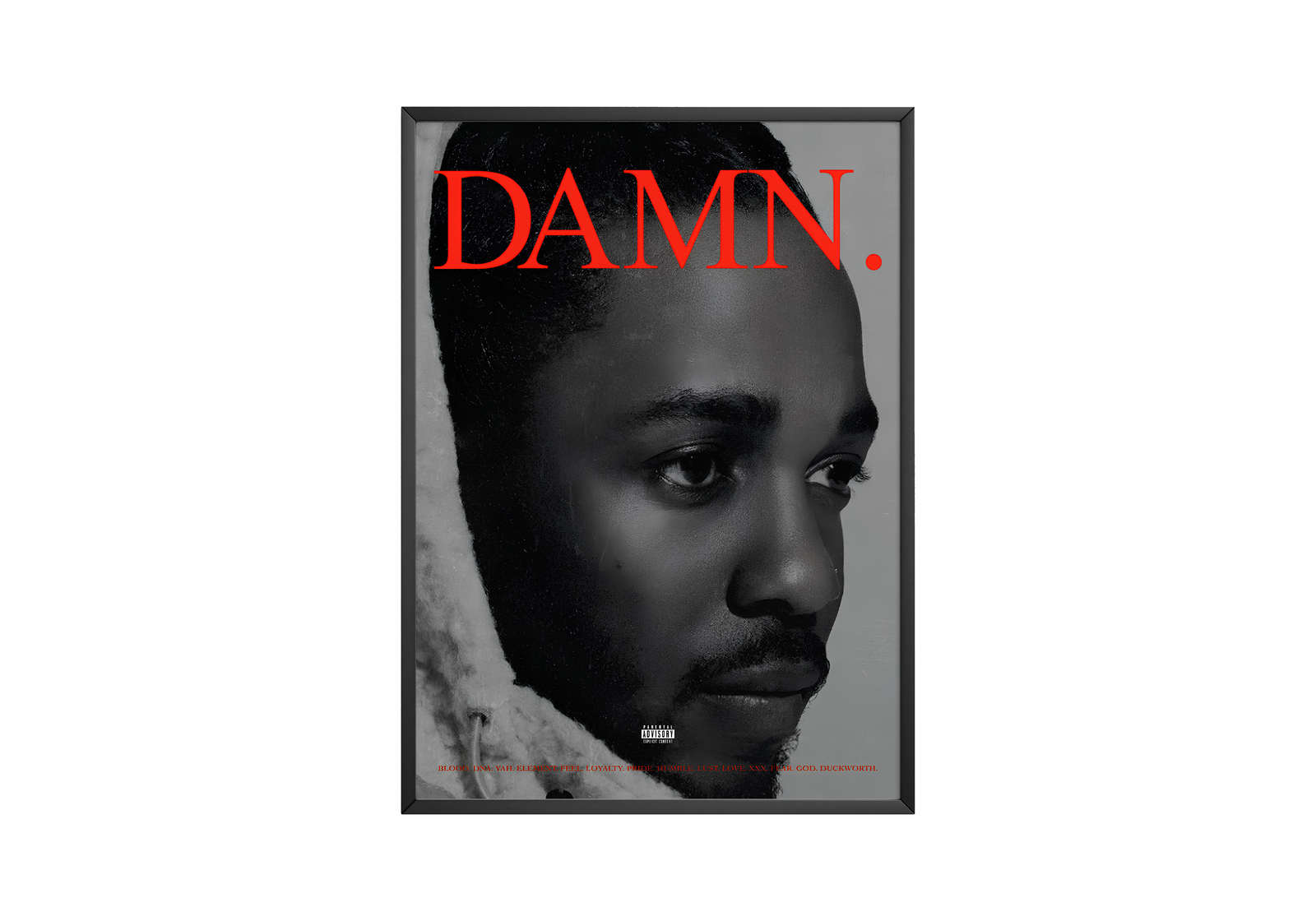 Kendrick Lamar DAMN Focus album cover poster print wall art decor