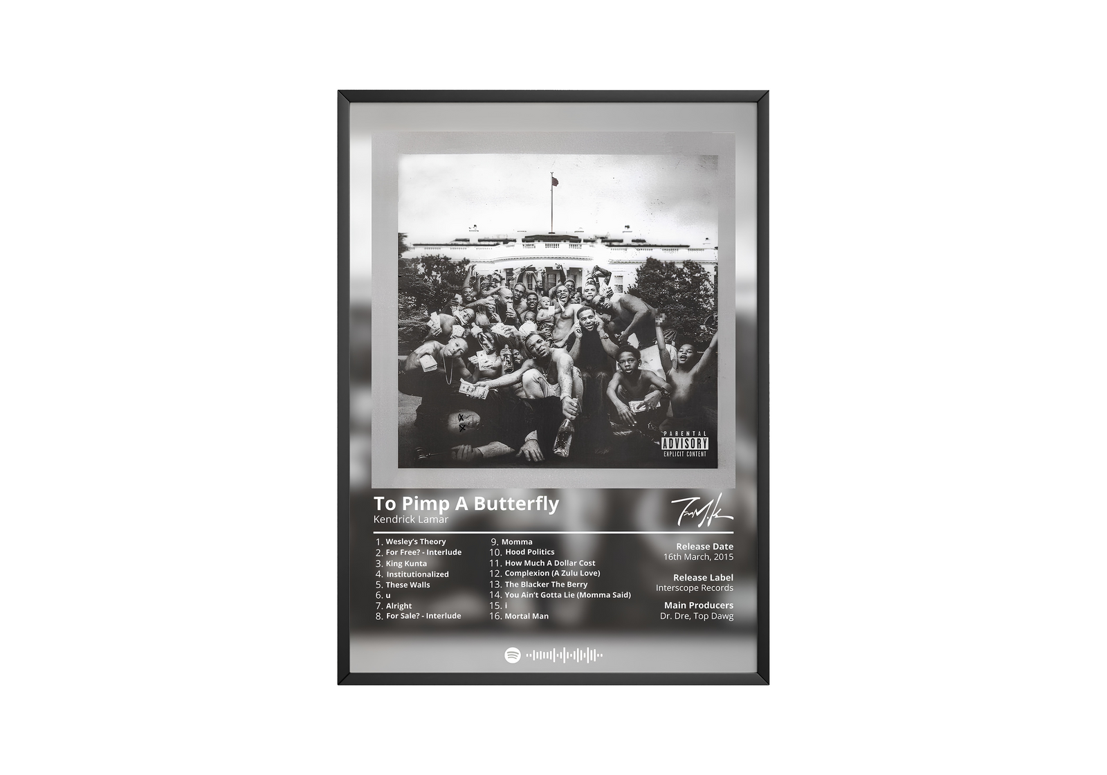 Kendrick Lamar - To Pimp A Butterfly album cover poster print wall art decor