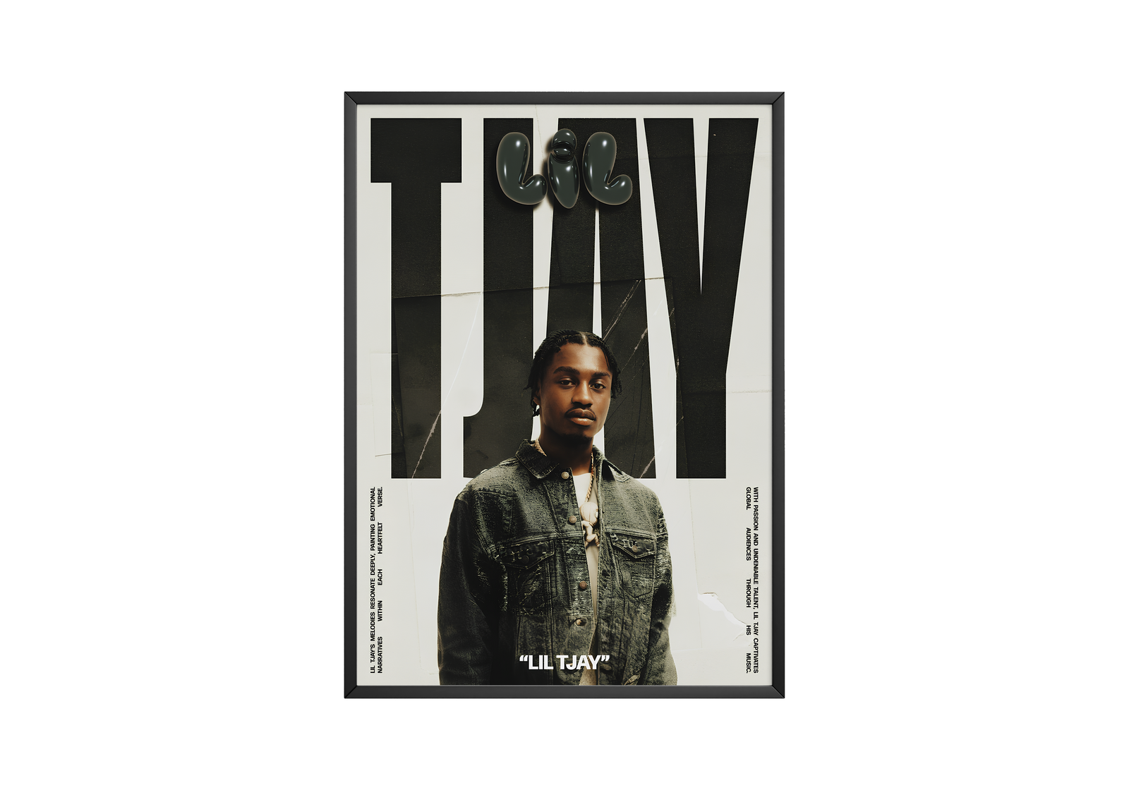 Lil Tjay Portrait | Unframed Bedroom album cover poster print wall art decor