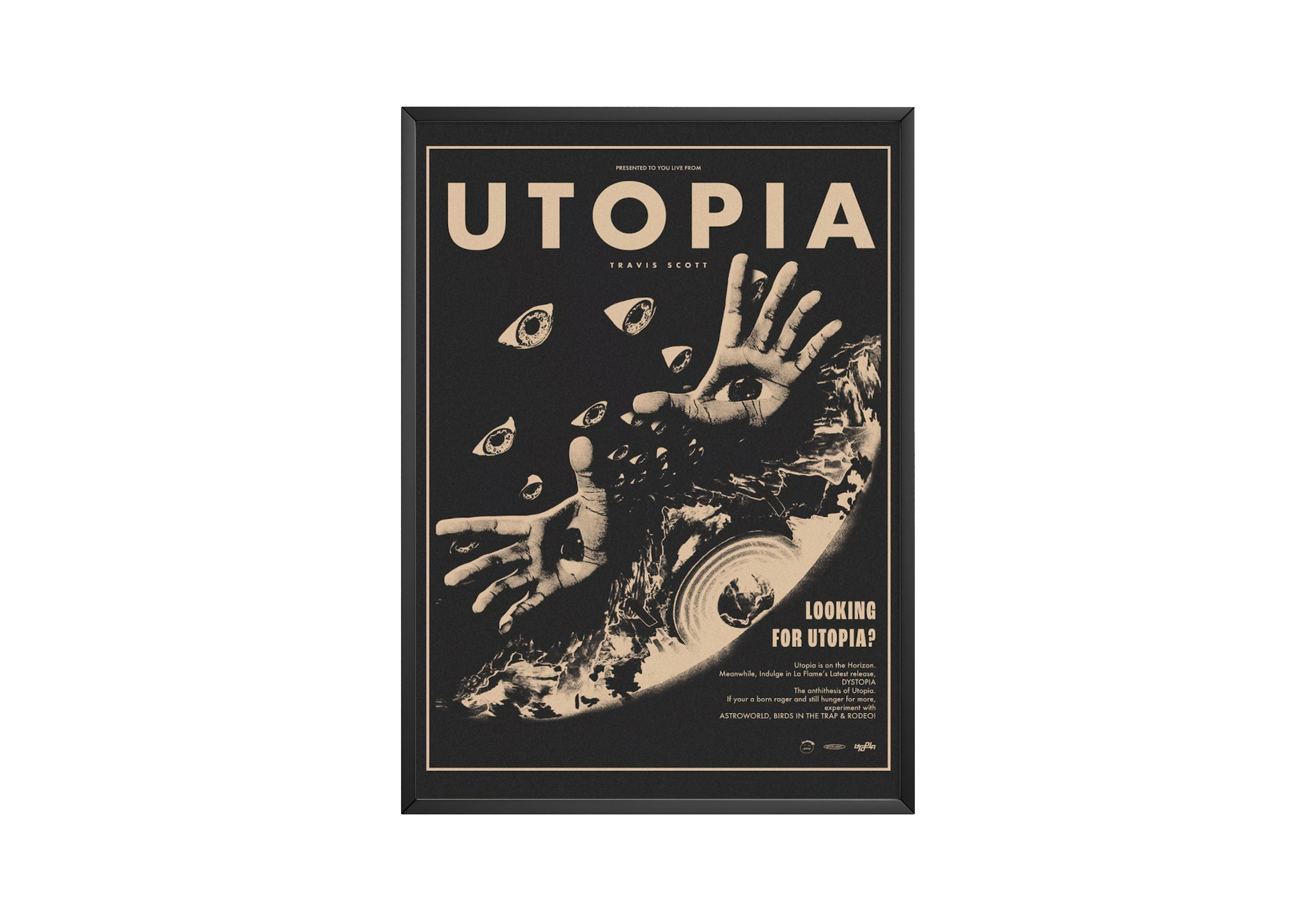 Travis Scott Looking For Utopia poster wall art print room decor