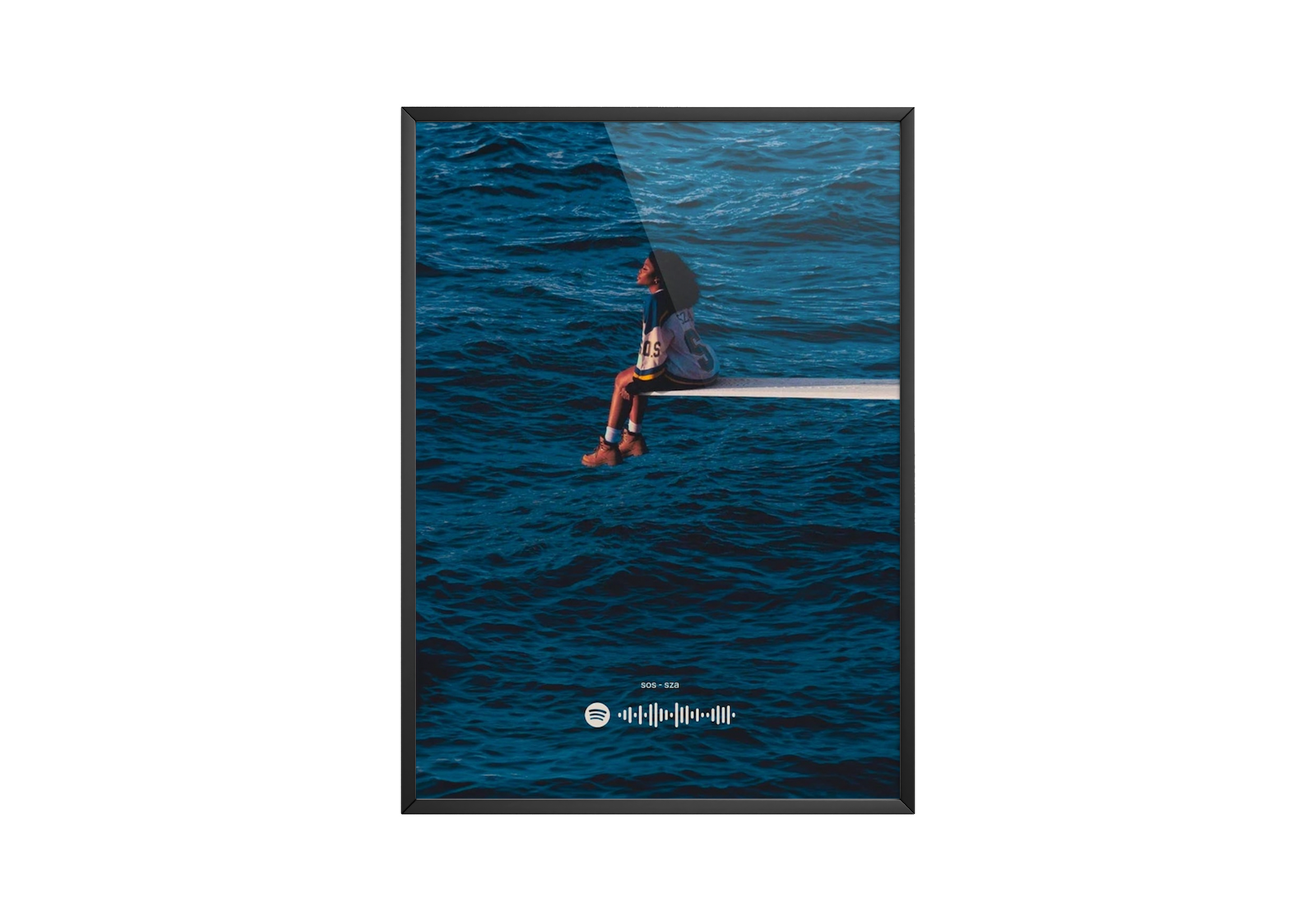 SZA SOS Minimal Ocean  | Unframed Bedroom album cover poster print wall art decor
