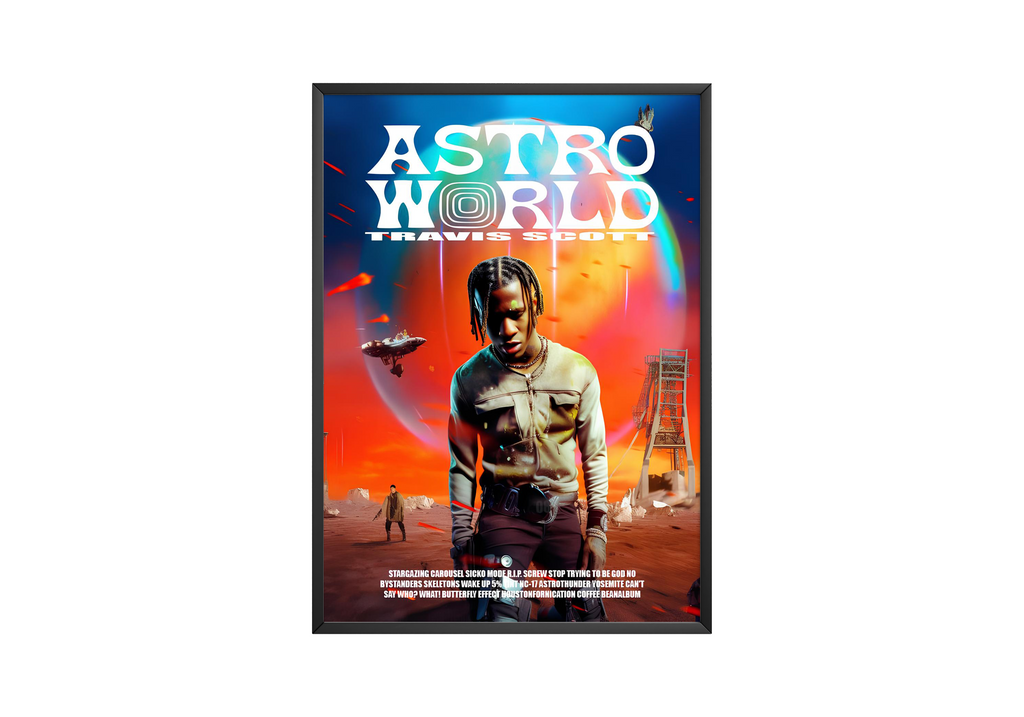 Travis Scott Astroworld   | Unframed Bedroom Wall Art album cover poster print wall art decor