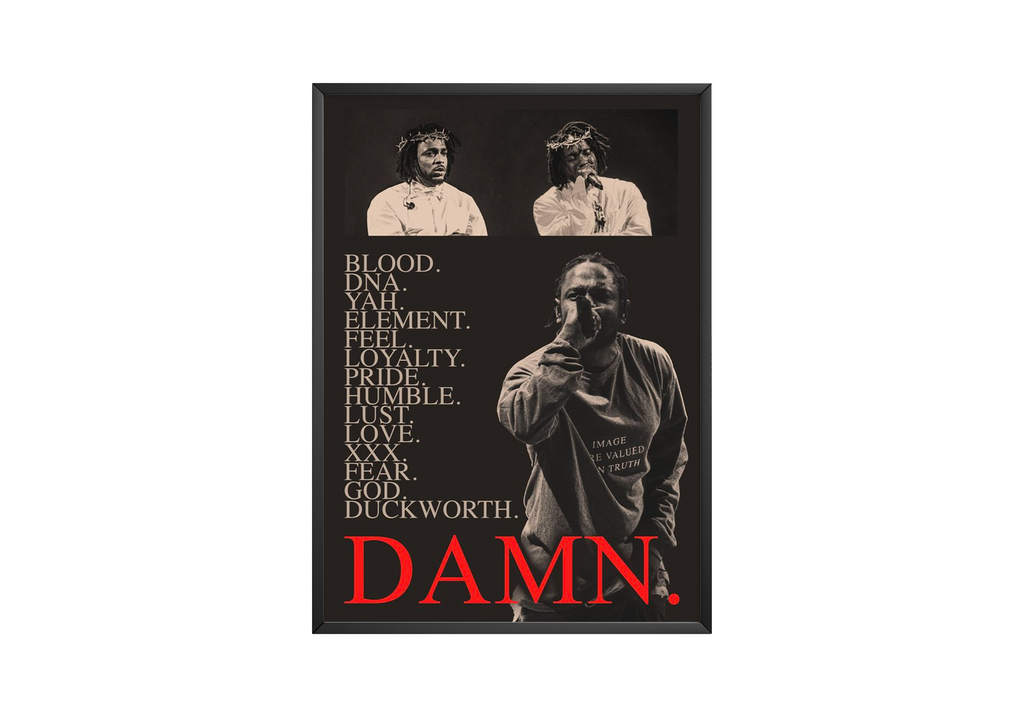Kendrick Lamar Damn Visions album cover poster print wall art decor