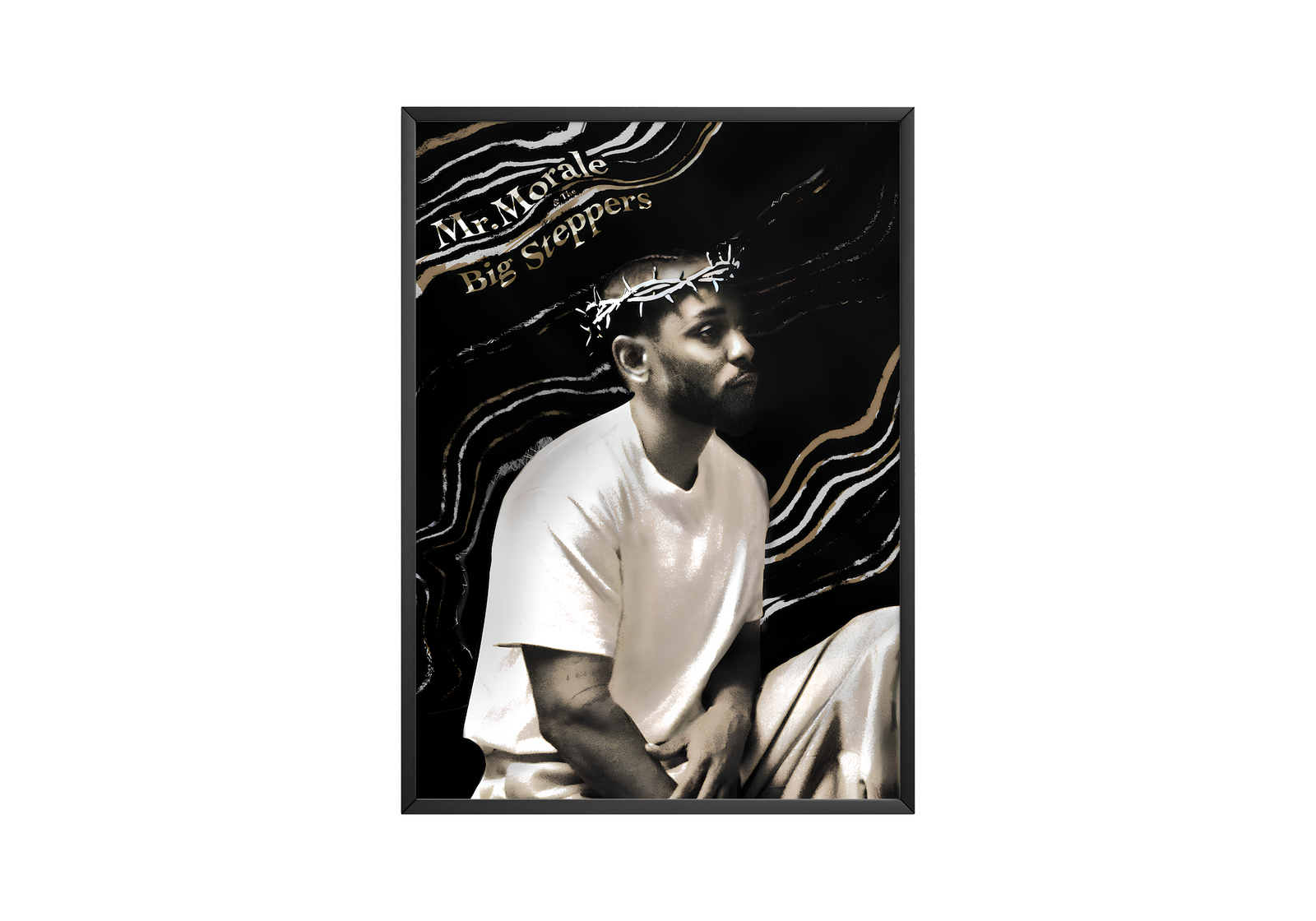 Kendrick Lamar Mr Morale The Big Steppers B W album cover poster print wall art decor