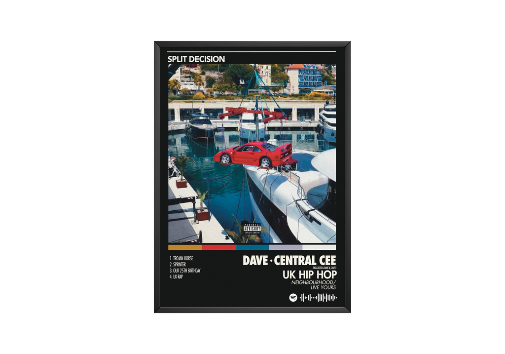 Central Cee Split Decision album cover poster print wall art decor