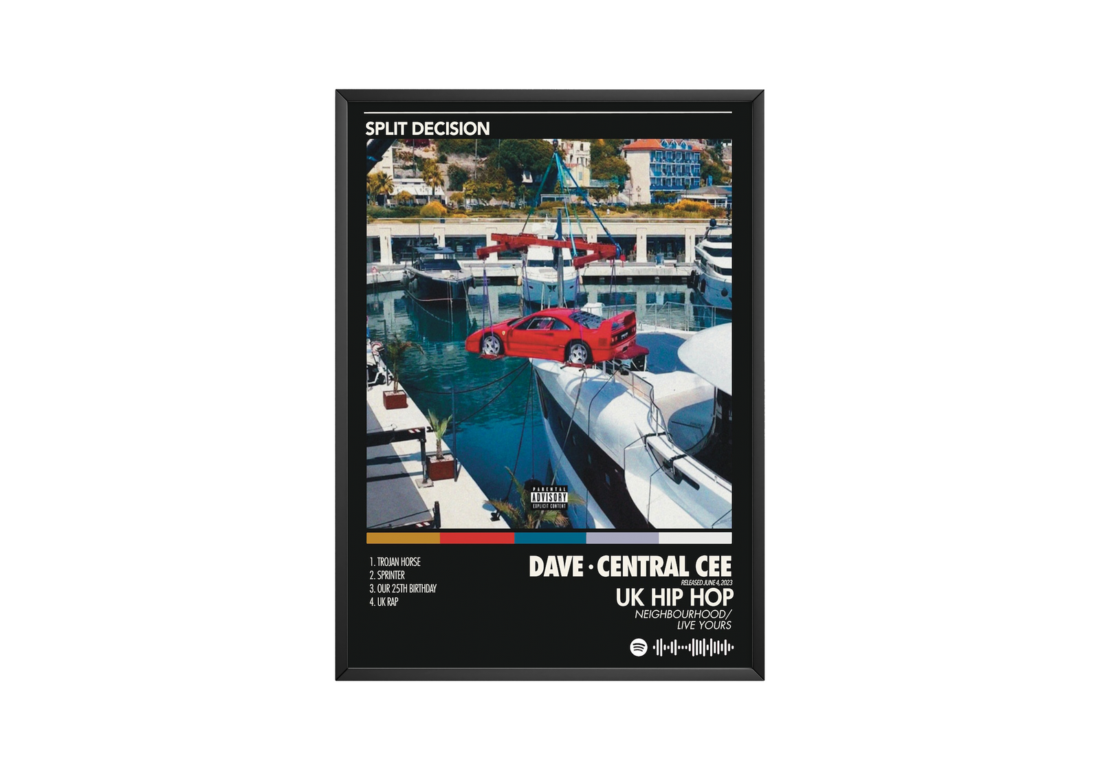 Central Cee Split Decision album cover poster print wall art decor
