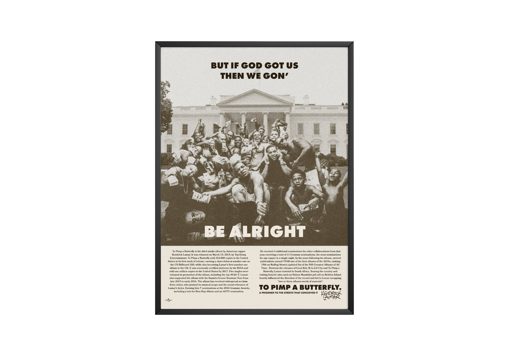 Kendrick Lamar We Gon Be Alright album cover poster print wall art decor