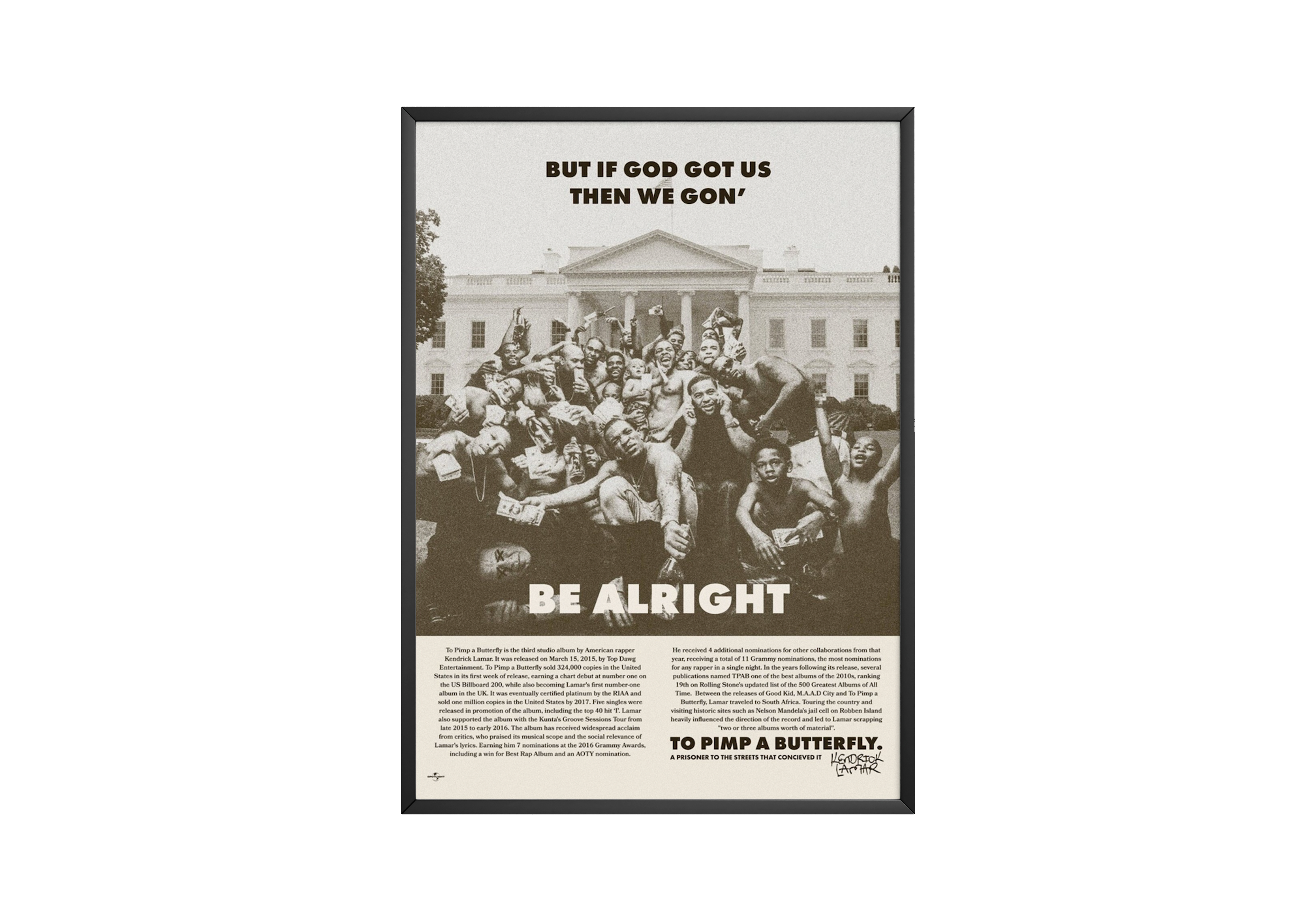 Kendrick Lamar We Gon Be Alright Poster poster wall art print room decor