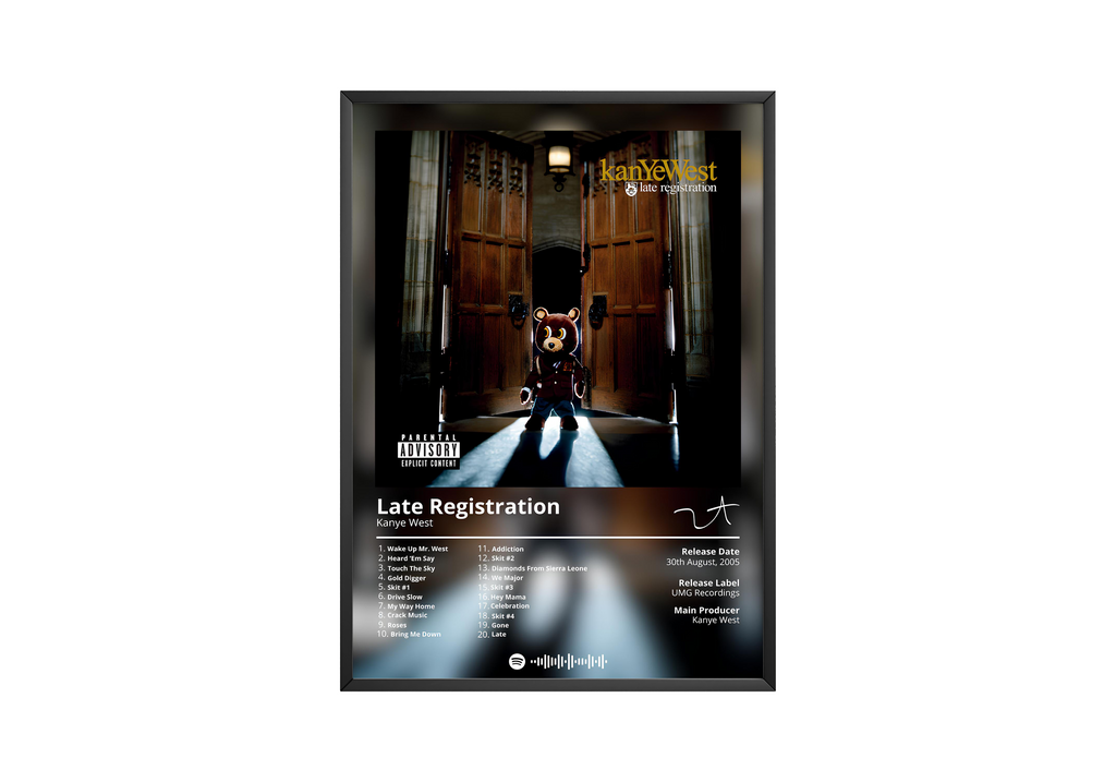 Kanye West Late Registration   | Unframed Bedroom Wall Art album cover poster print wall art decor