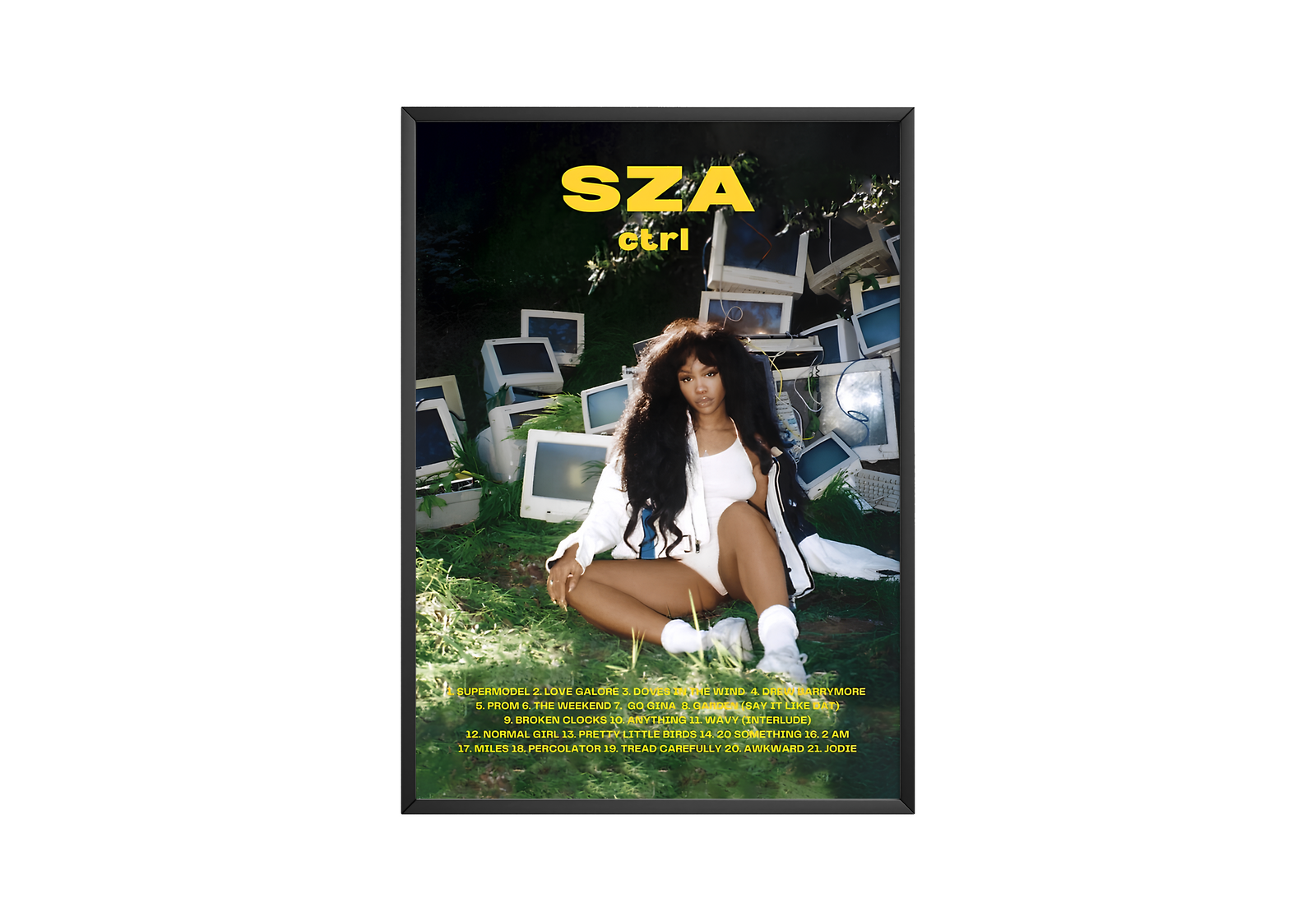 SZA Ctrl Cover-Style  | Unframed Bedroom album cover poster print wall art decor