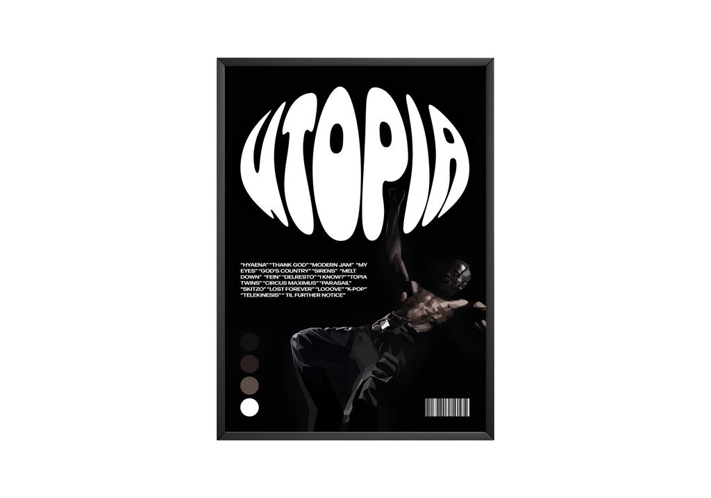 Travis Scott Utopia  | Unframed Bedroom Wall Art album cover poster print wall art decor
