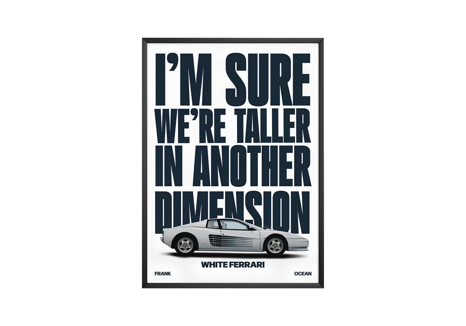 Frank Ocean White Ferrari  | Unframed Bedroom album cover poster print wall art decor