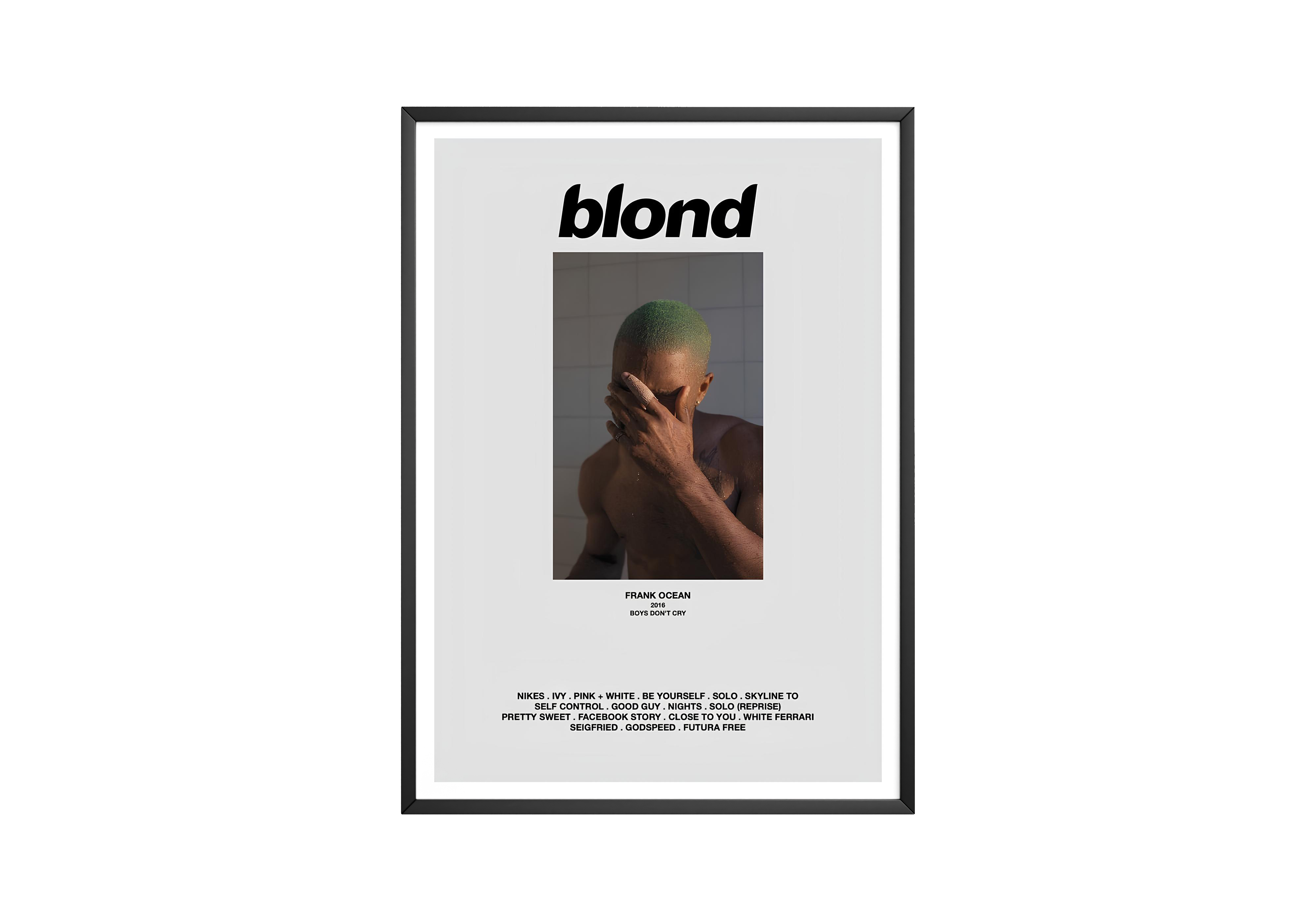 Frank Ocean Blond Classic poster wall art print room decor