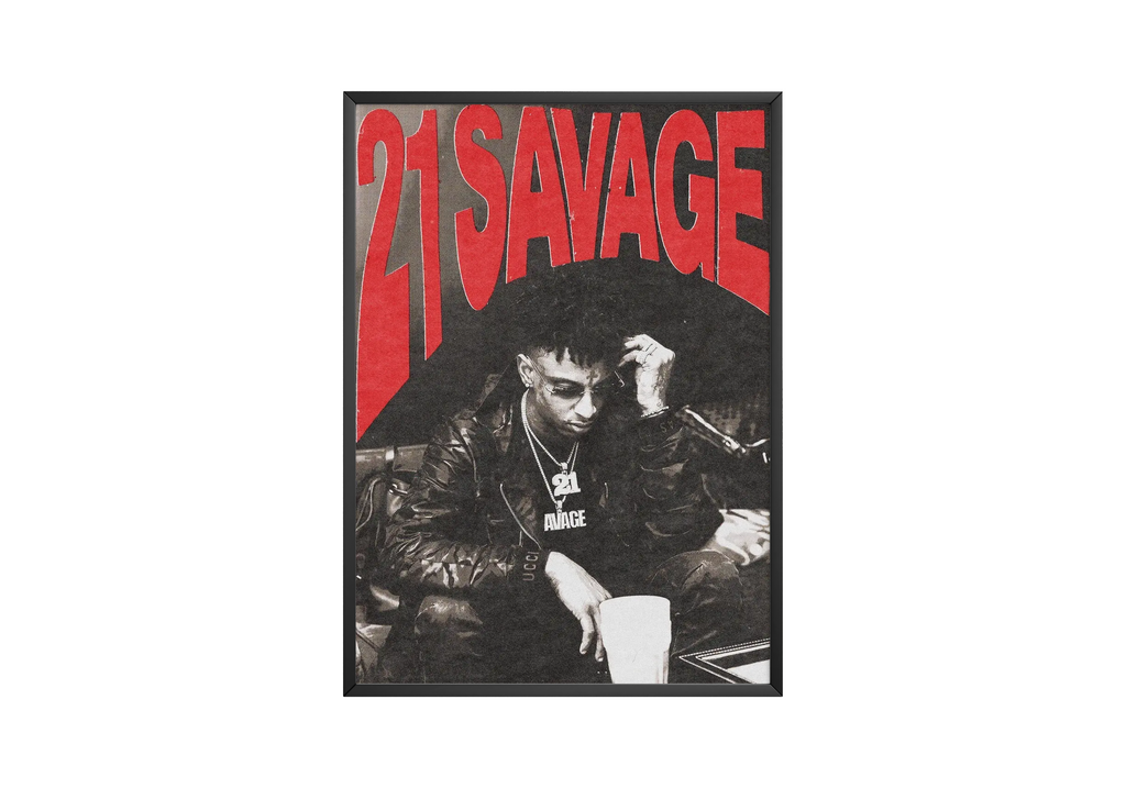 21 Savage Red Writing album cover poster print wall art decor