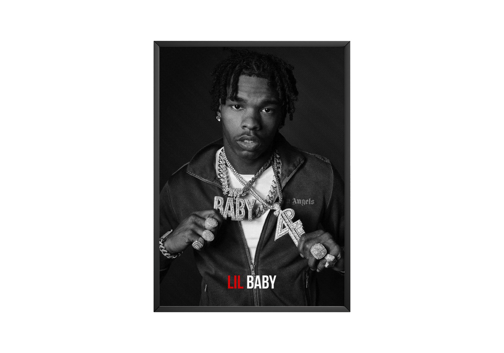 Lil Baby Portrait  | Unframed Bedroom Wall Art album cover poster print wall art decor