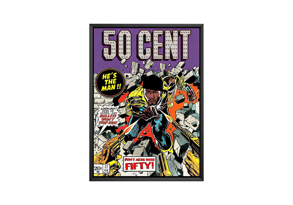 50 Cent Comic  | Unframed Bedroom Wall Art album cover poster print wall art decor