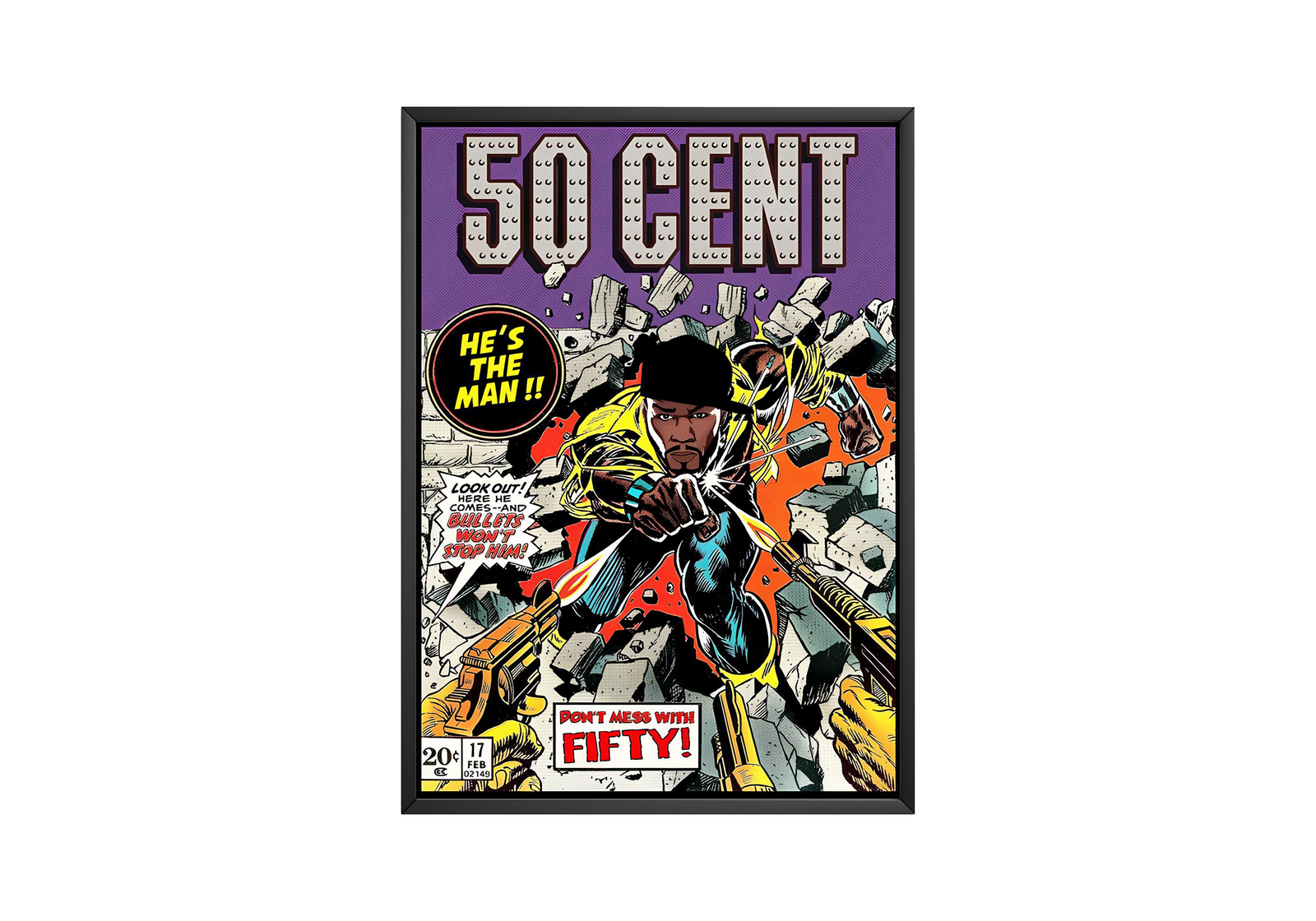 50 Cent Comic | Unframed Bedroom album cover poster print wall art decor
