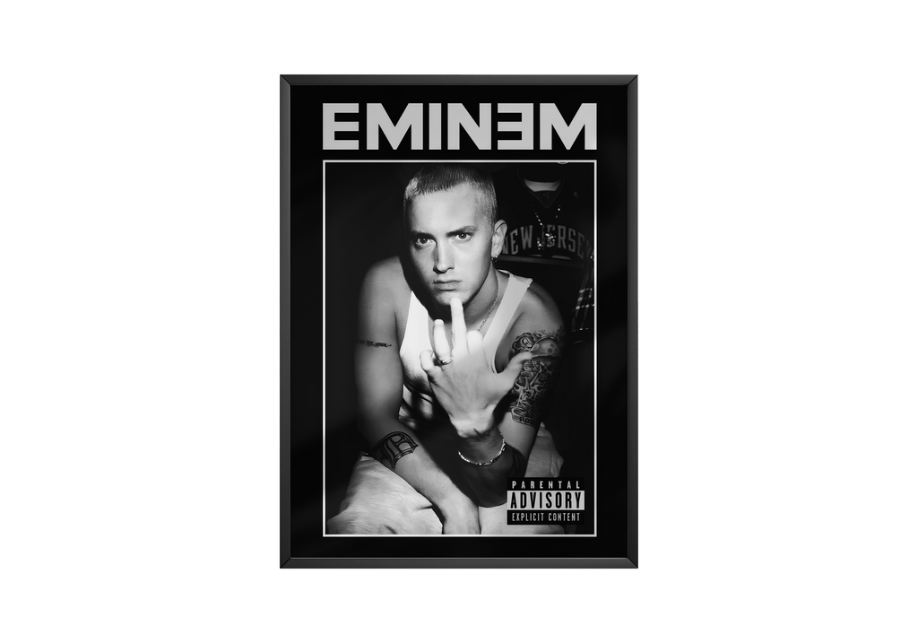 Eminem Advisory B&W album cover poster print wall art decor