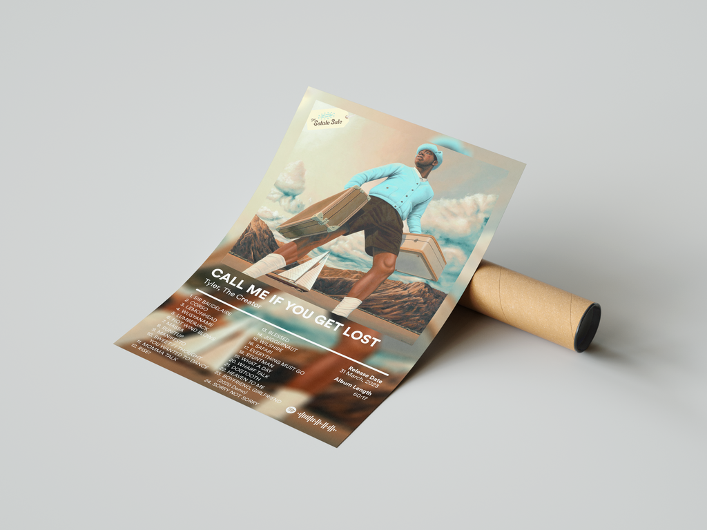 Tyler The Creator Call Me If You Get Lost Tracklist  | Unframed Bedroom Wall Art album cover poster print wall art decor