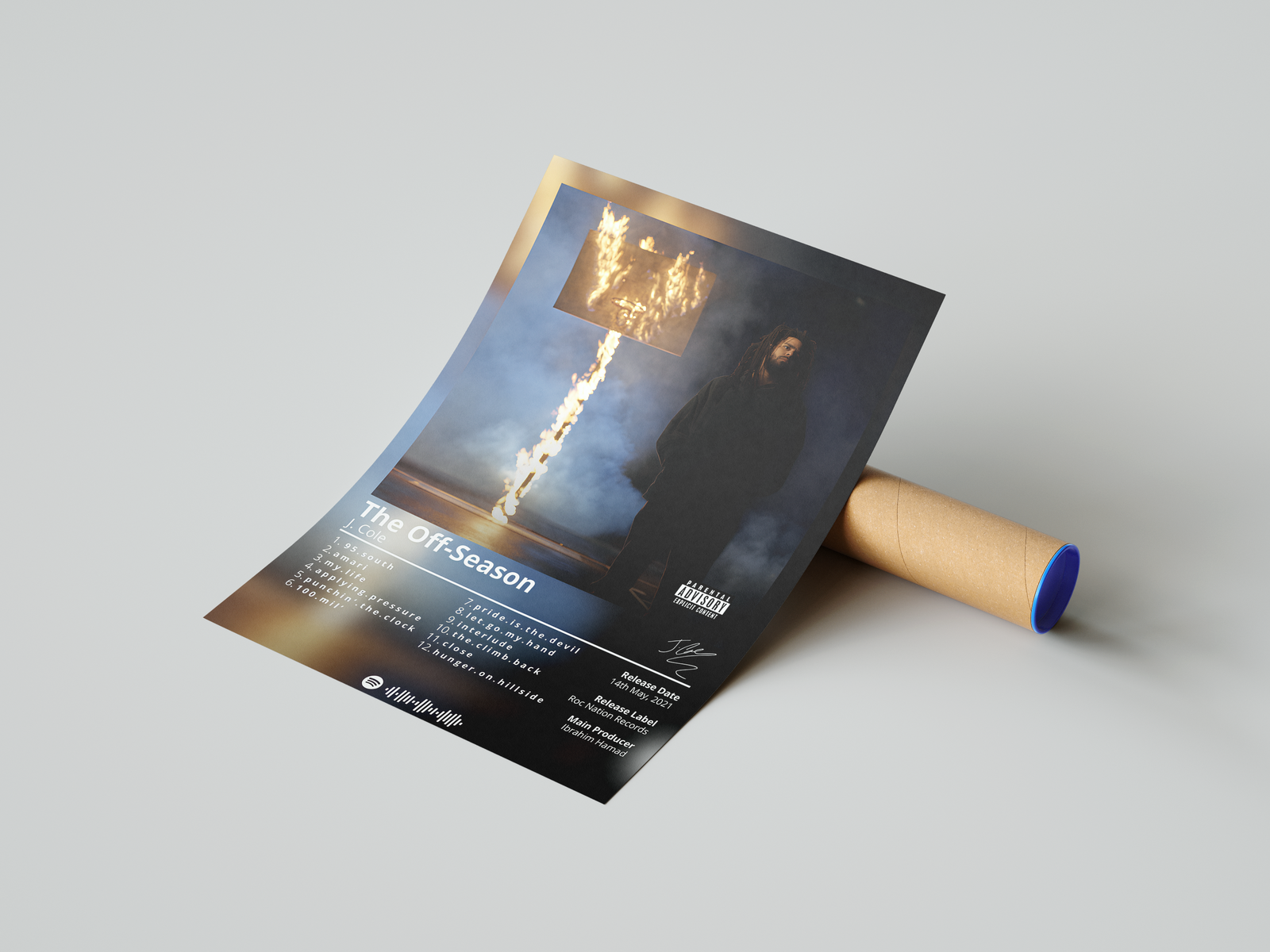 J. Cole The Off-Season album cover poster print wall art decor