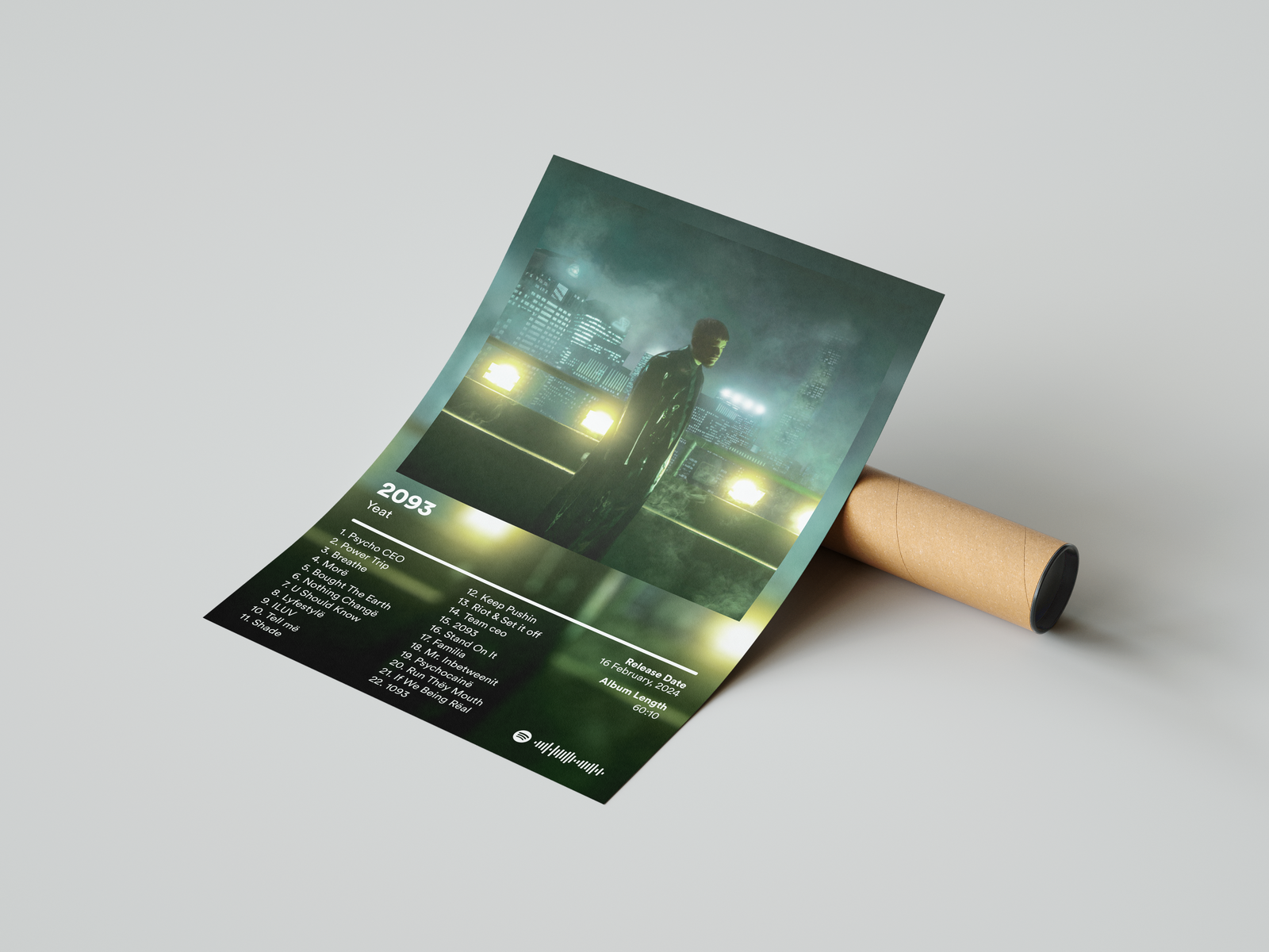 Yeat 2093 album cover poster print wall art decor