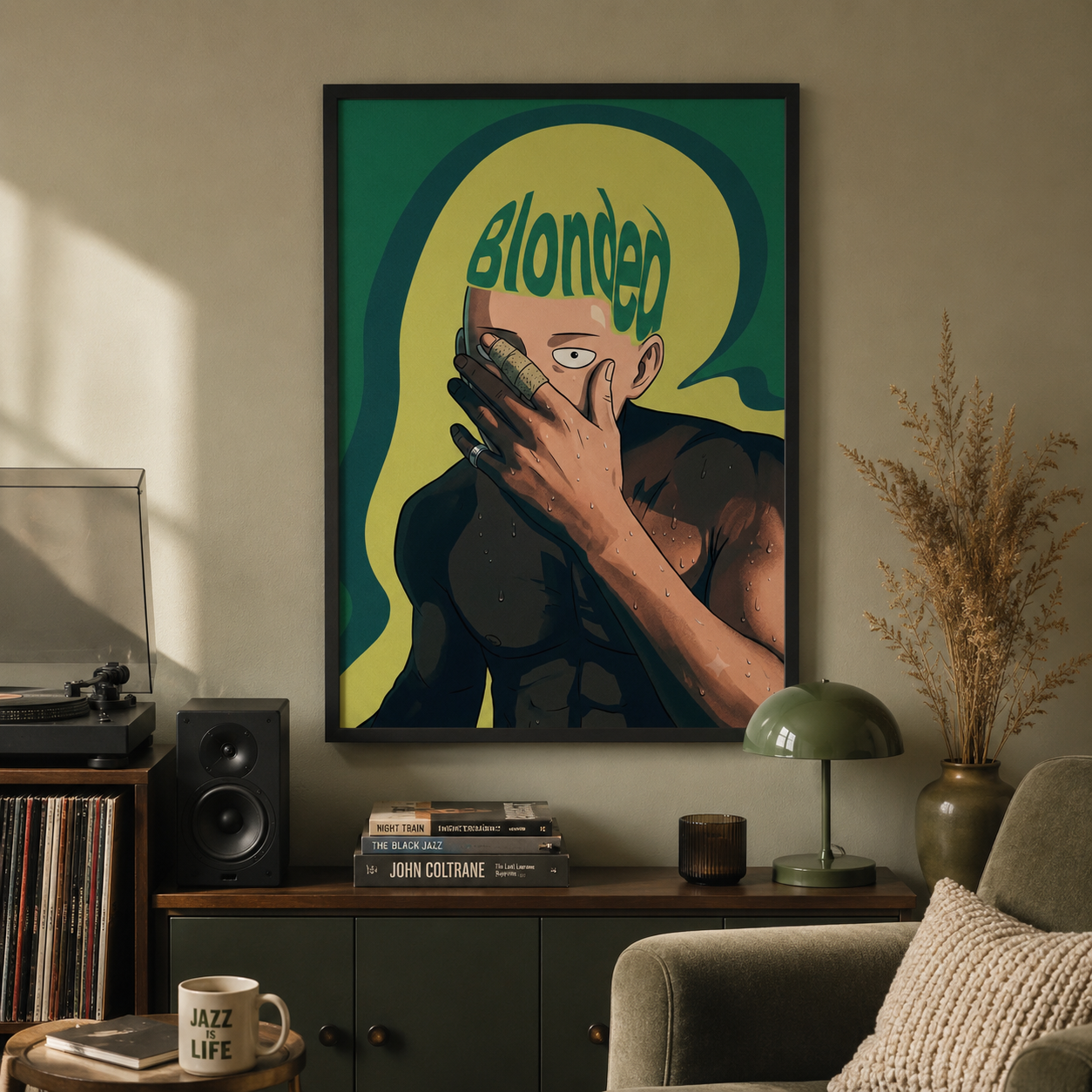 Frank Ocean Blonded Anime-Inspired | Unframed Bedroom album cover poster print wall art decor