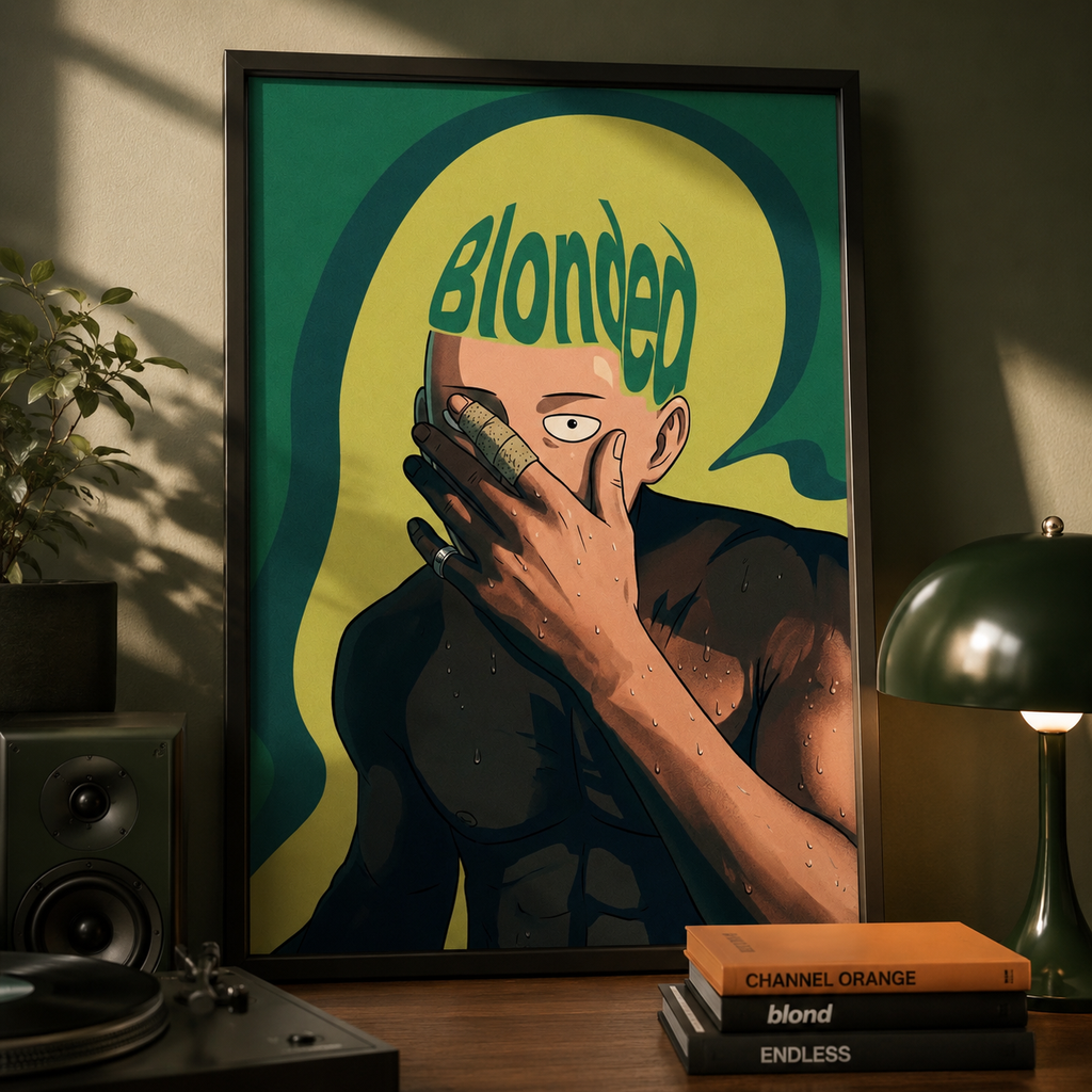 Frank Ocean Blonded Anime-Inspired  | Unframed Bedroom Wall Art album cover poster print wall art decor
