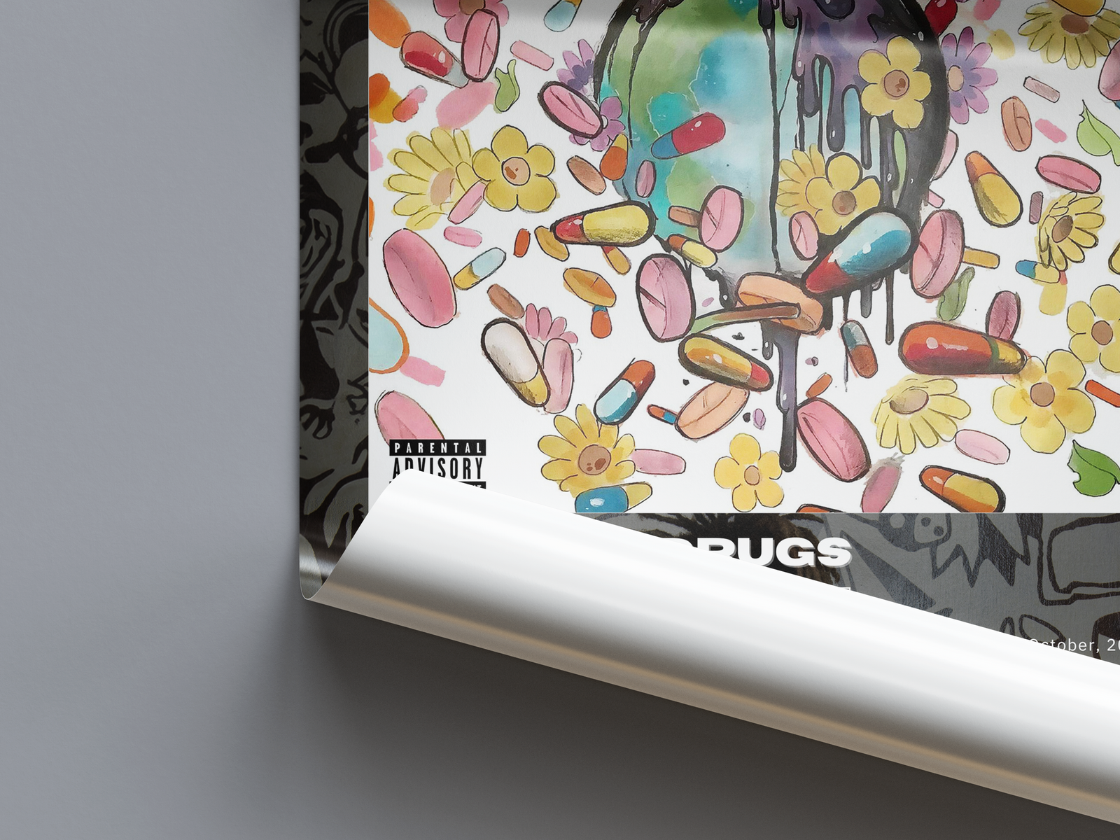 Juice WRLD Juice Wrld Wrld On Drugs album cover poster print wall art decor