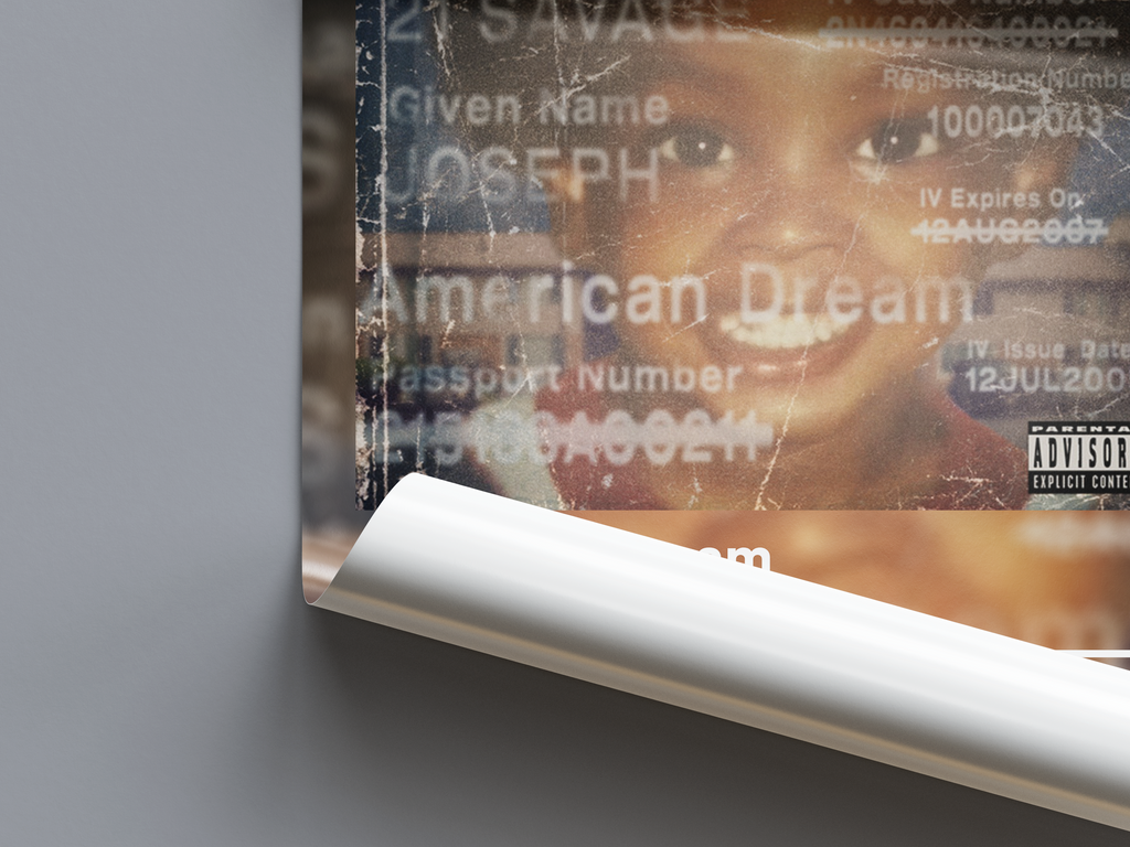 21 Savage American Dream album cover poster print wall art decor