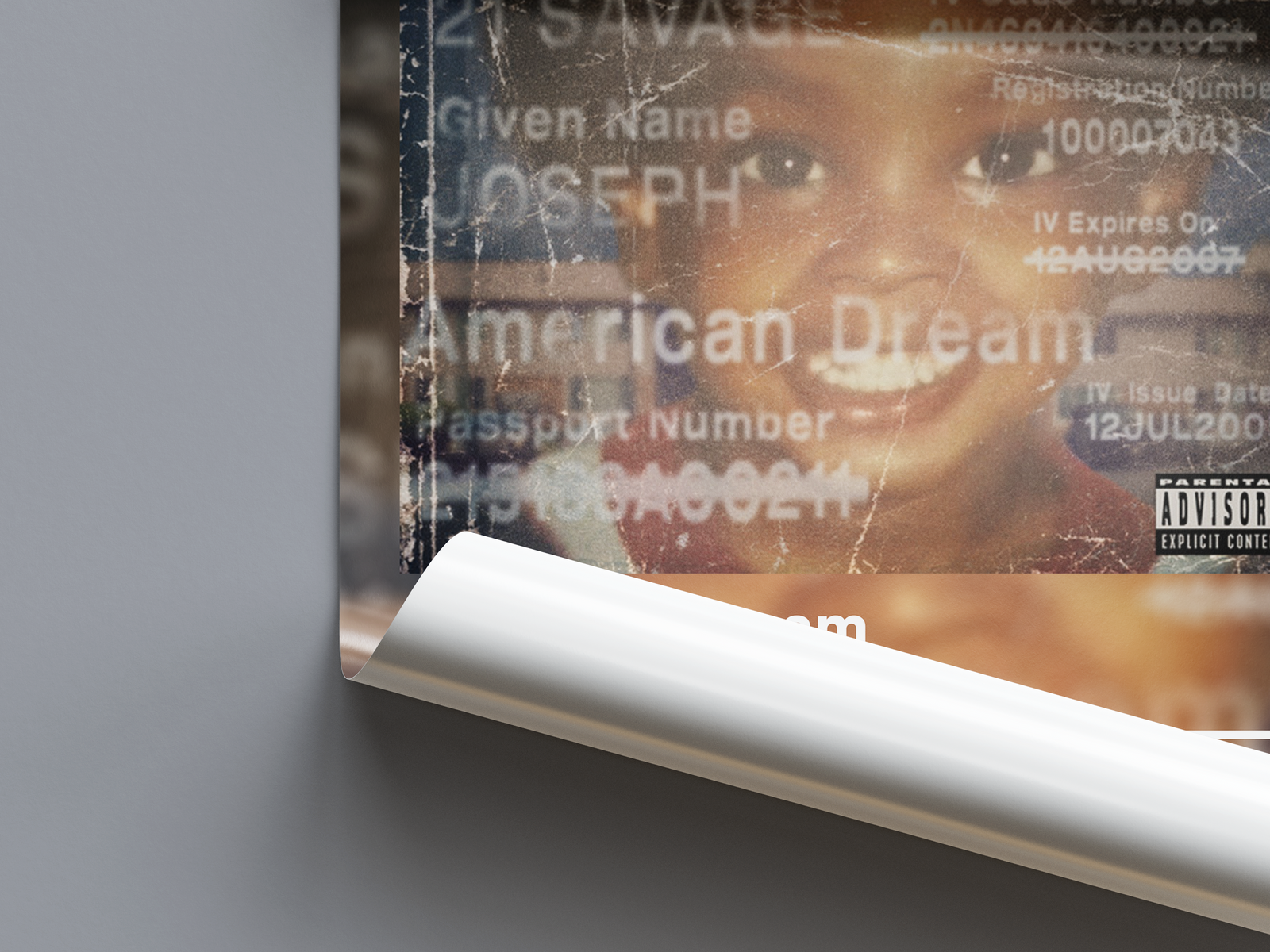 21 Savage American Dream album cover poster print wall art decor