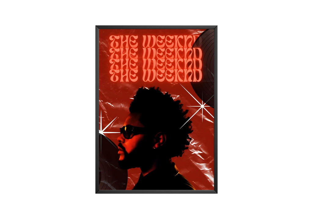 The Weeknd Red Vinyl Portrait  | Unframed Bedroom Wall Art album cover poster print wall art decor
