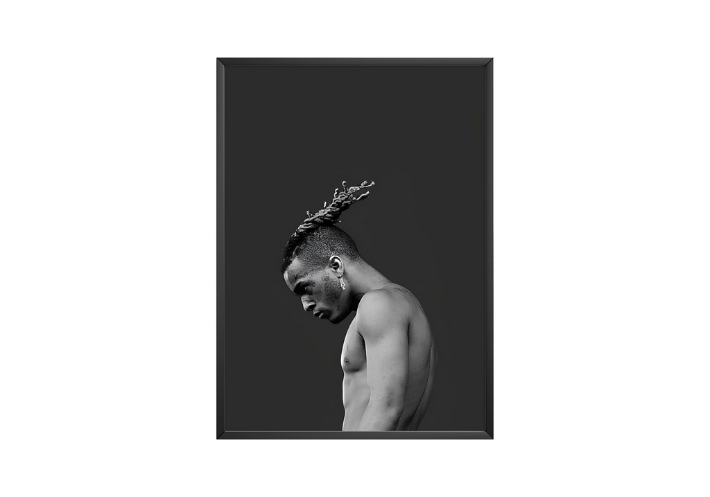XXXTentacion XXXTENTACION Black and White Portrait  | Unframed Bedroom Wall Art album cover poster print wall art decor