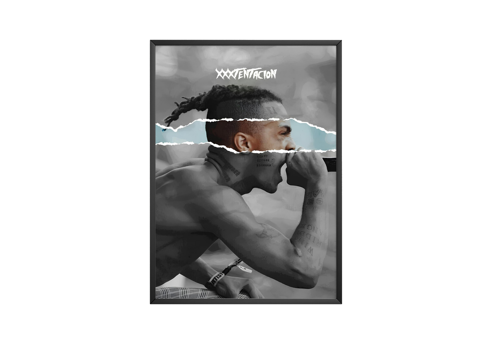 XXXTentacion Torn Strip Performance  | Unframed Emo Rap album cover poster print wall art decor