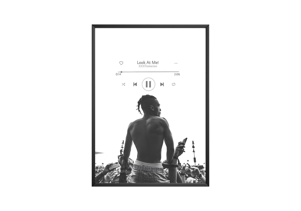 XXXTentacion Look At Me Spotify Song  | Unframed Hip Hop Wall Art album cover poster print wall art decor