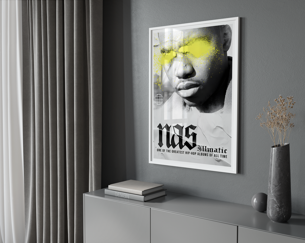 Nas Illmatic Portrait  | Unframed Bedroom Wall Art album cover poster print wall art decor